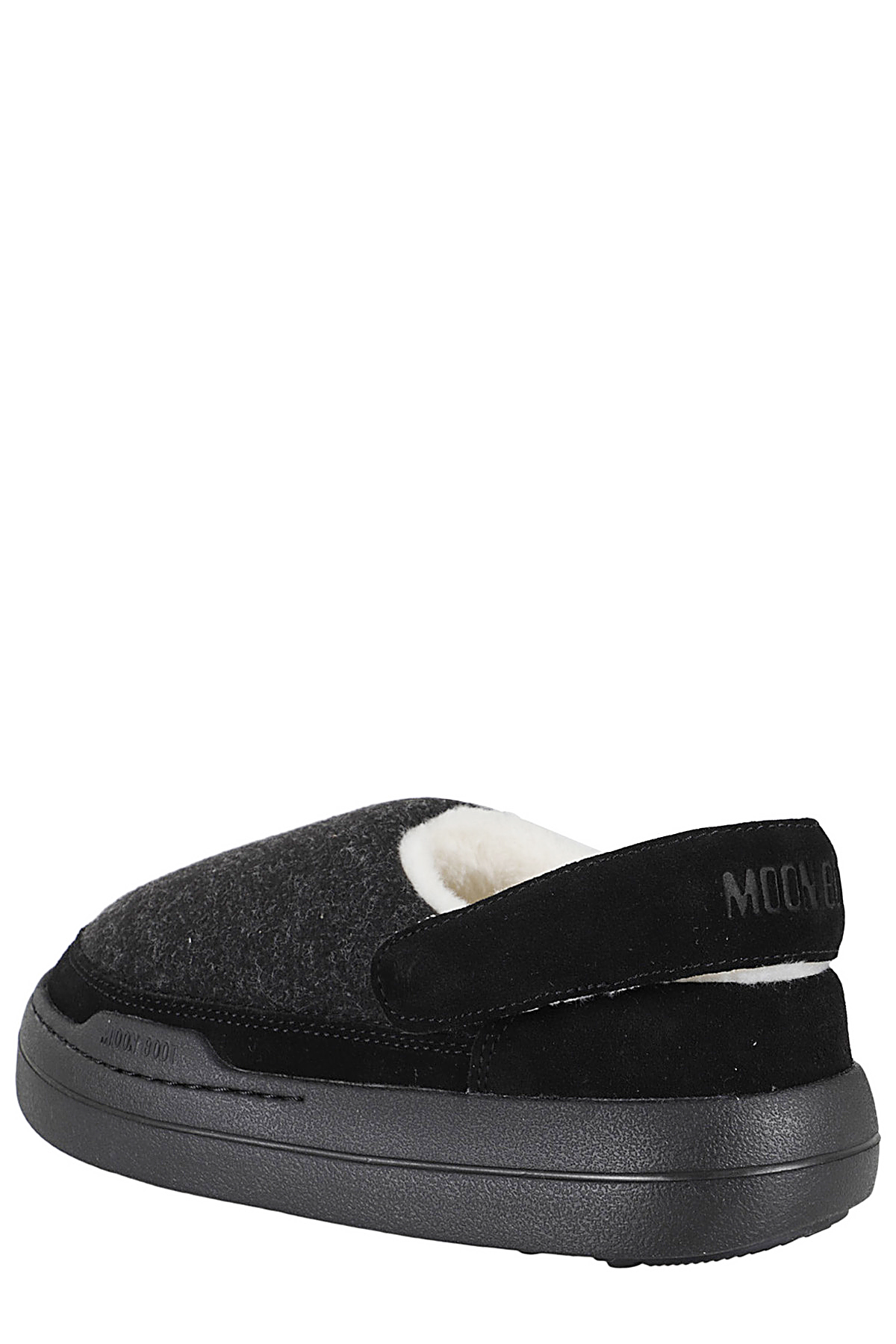 Moon Boot Mb Park Clog Felt Black Melange In Black Melange