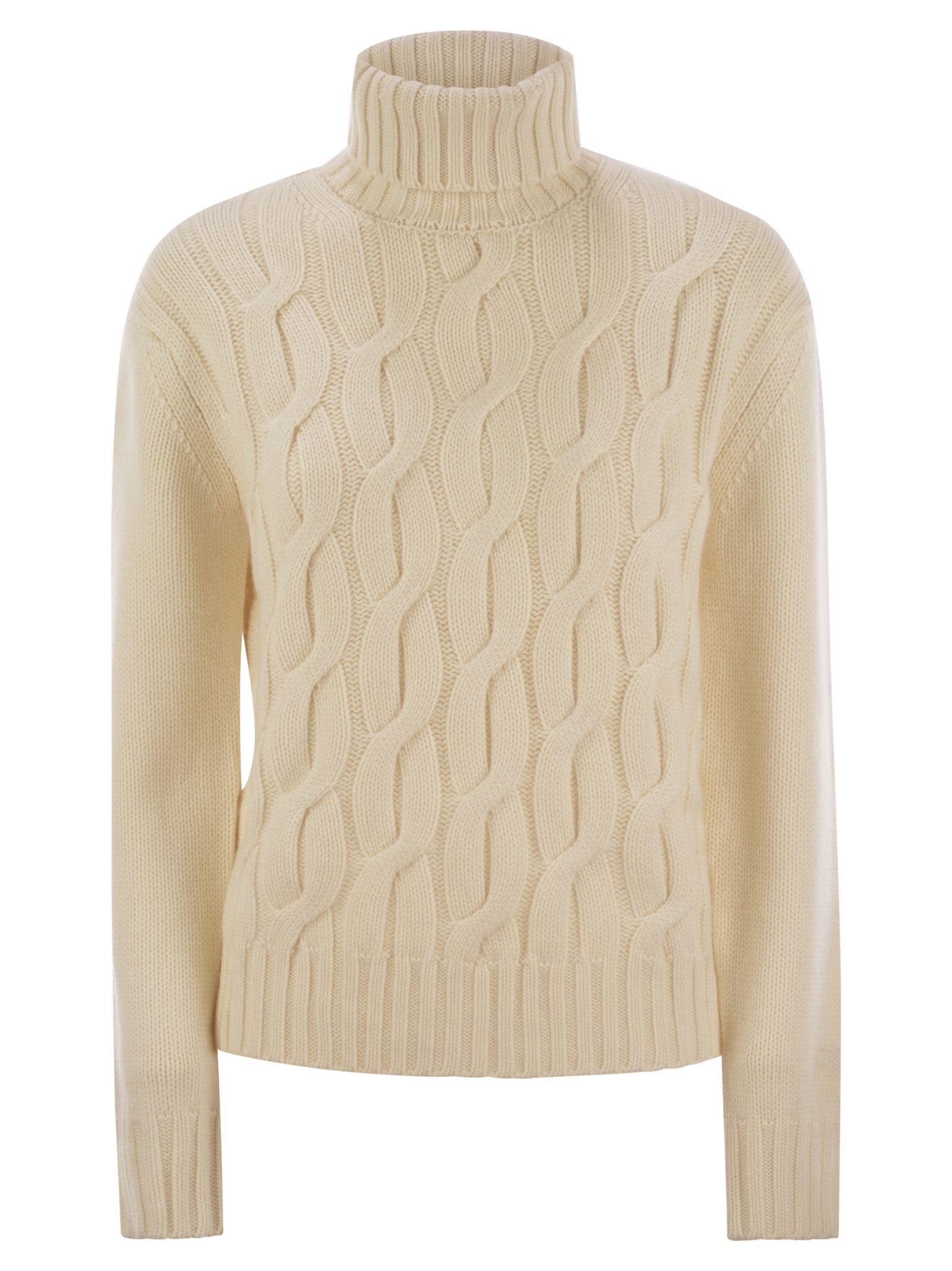 Giverny - Cable-knit Turtleneck Jumper