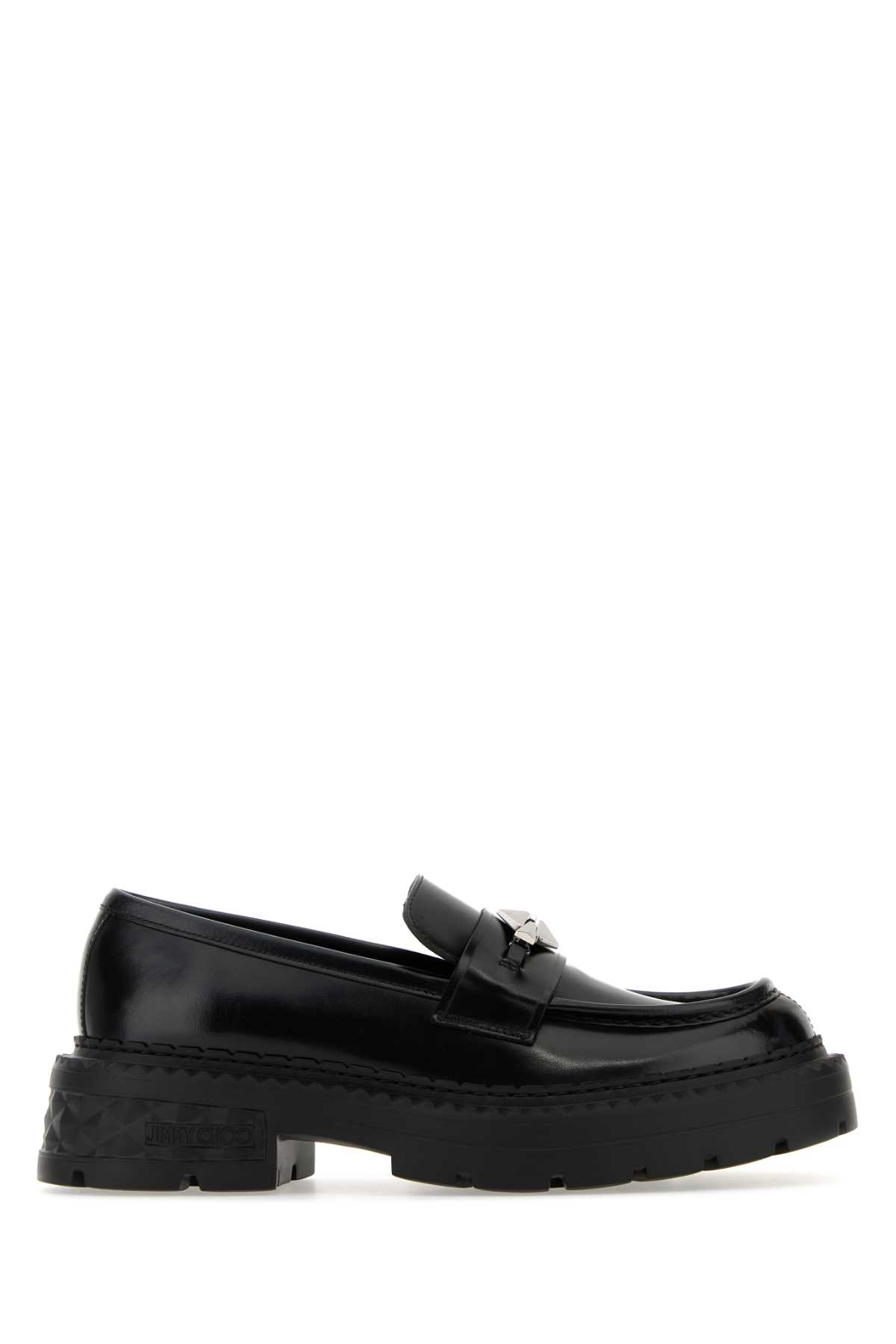 Black Leather Marlow Loafers