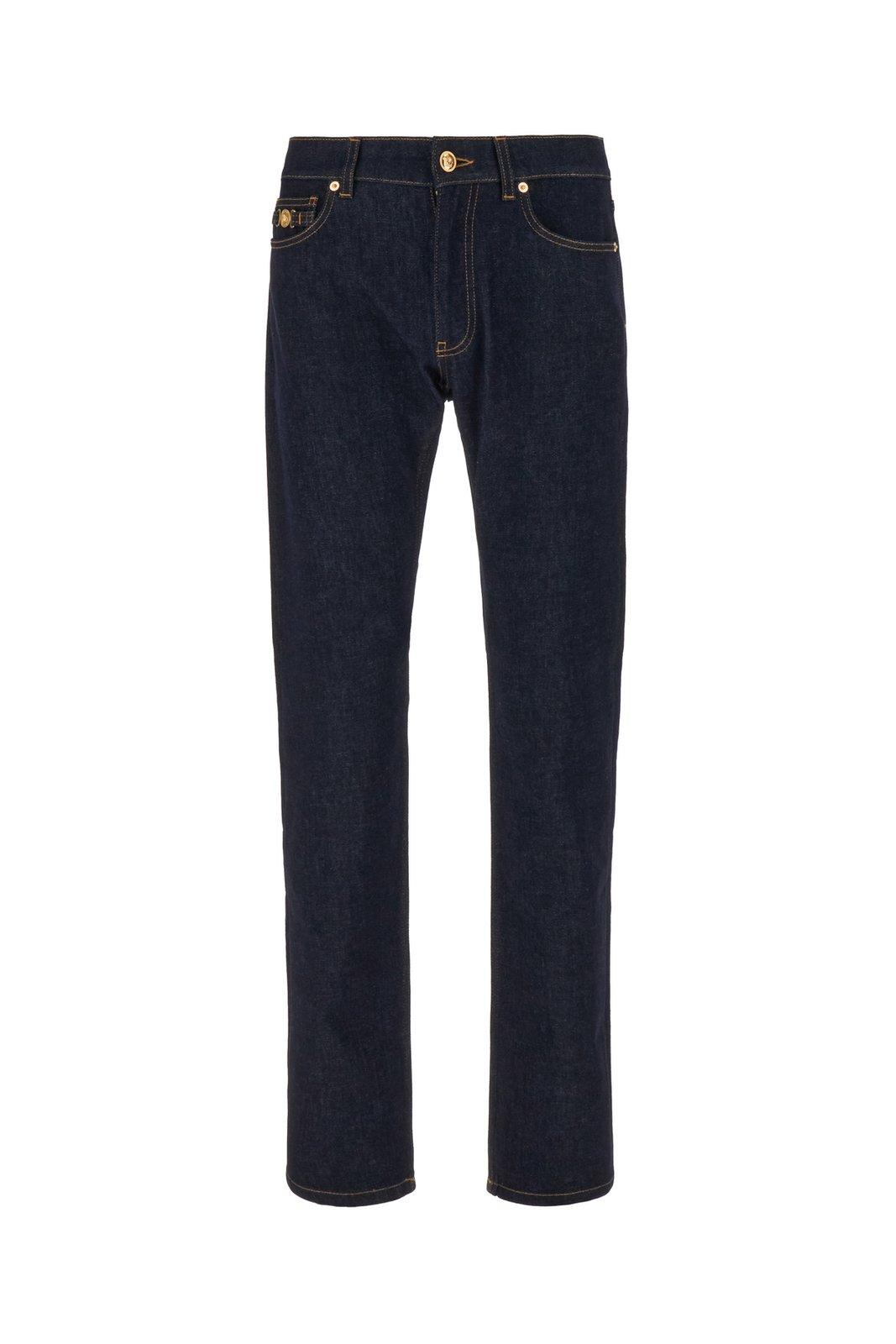 Logo Patch Straight-leg Jeans