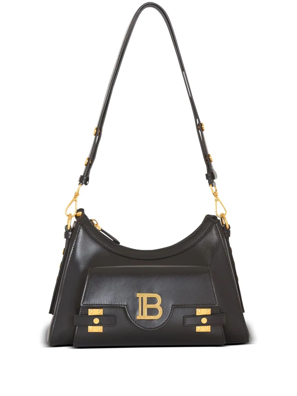 Balmain hobo B-buzz Black Leather Bag