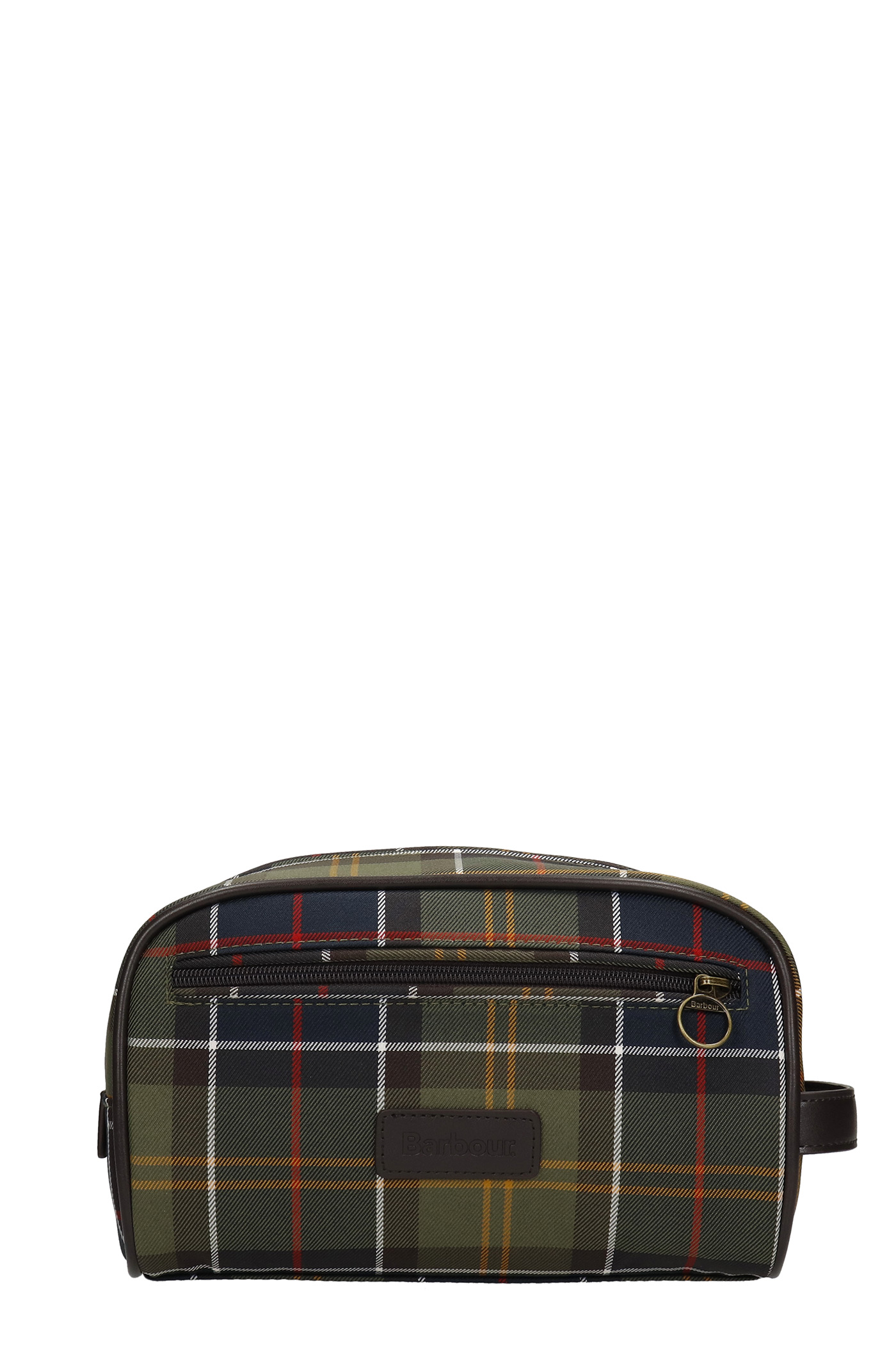 Tartan Washbag Beauty Case In Tartan Leather