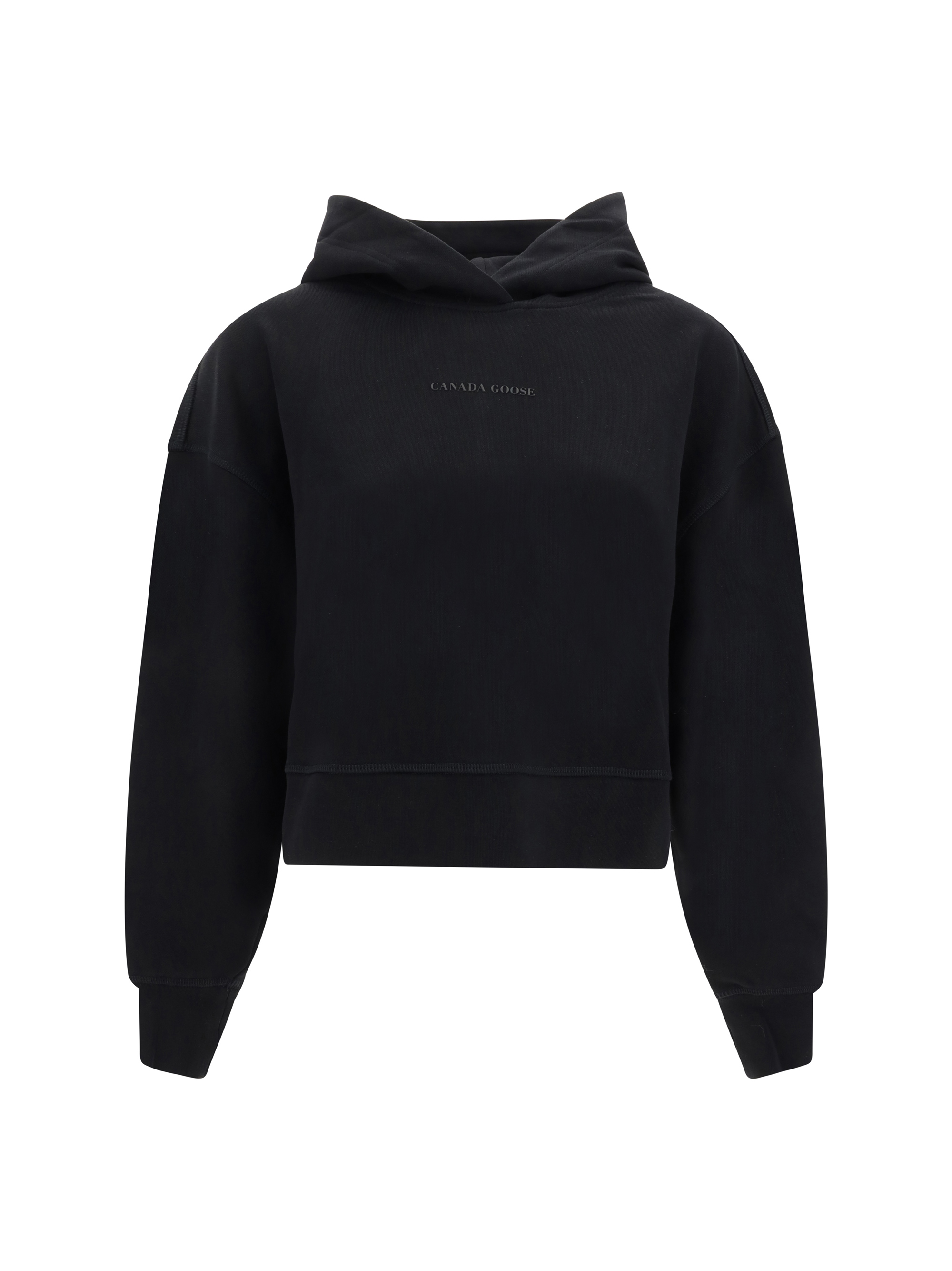 muskoka Black Cotton Hoodie