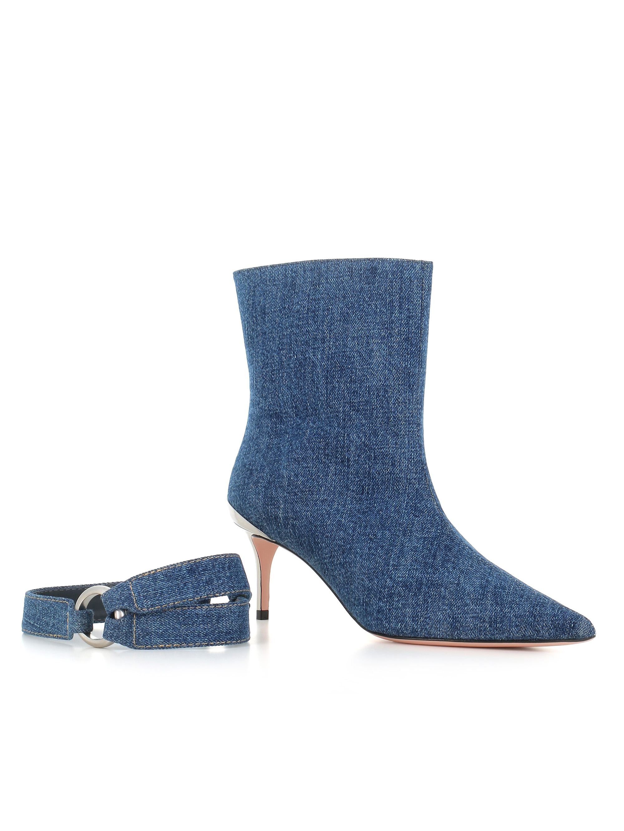 Jean-michel Cazabat Denim Ankle Boots In Denim