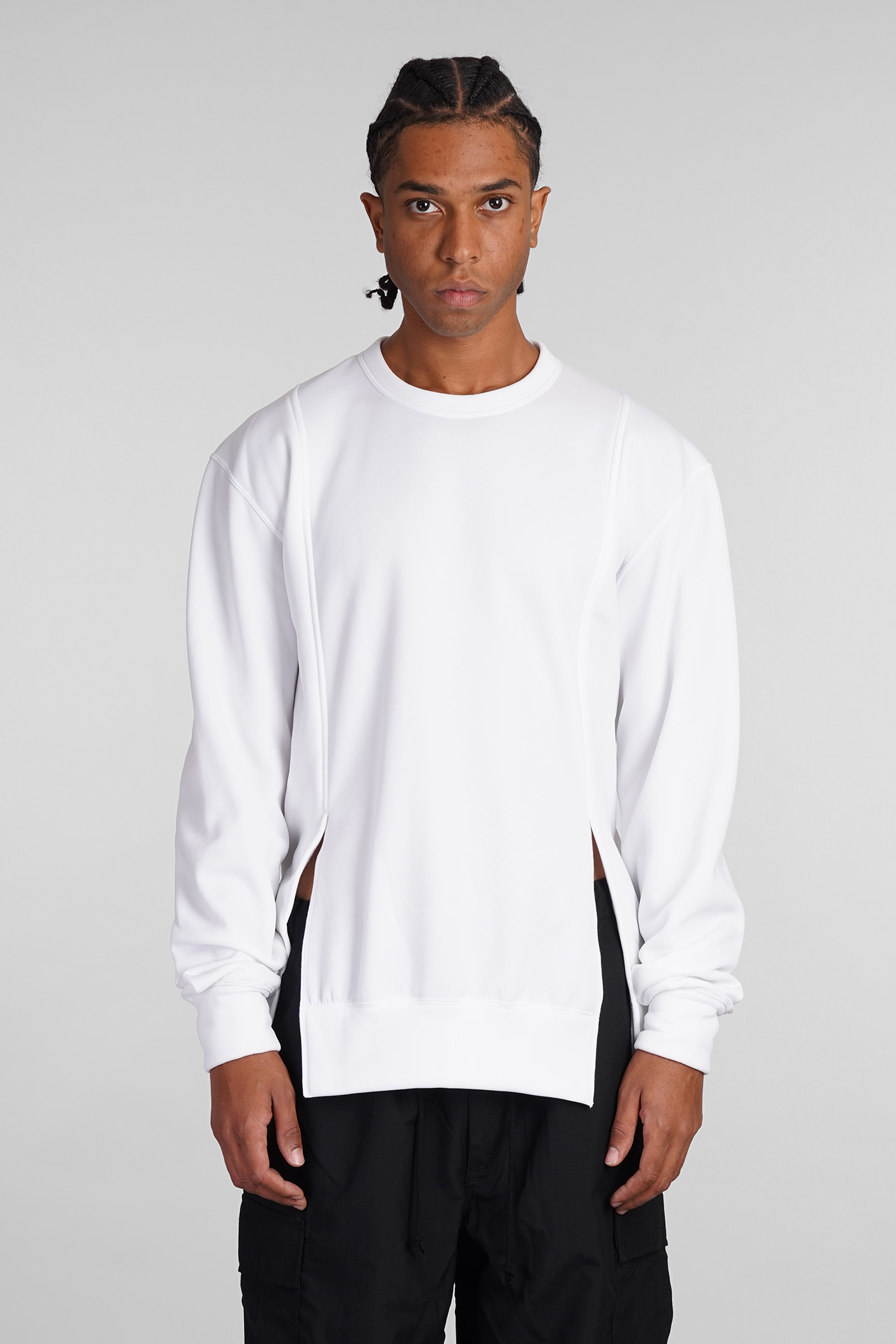 Sweatshirt In White Polyester