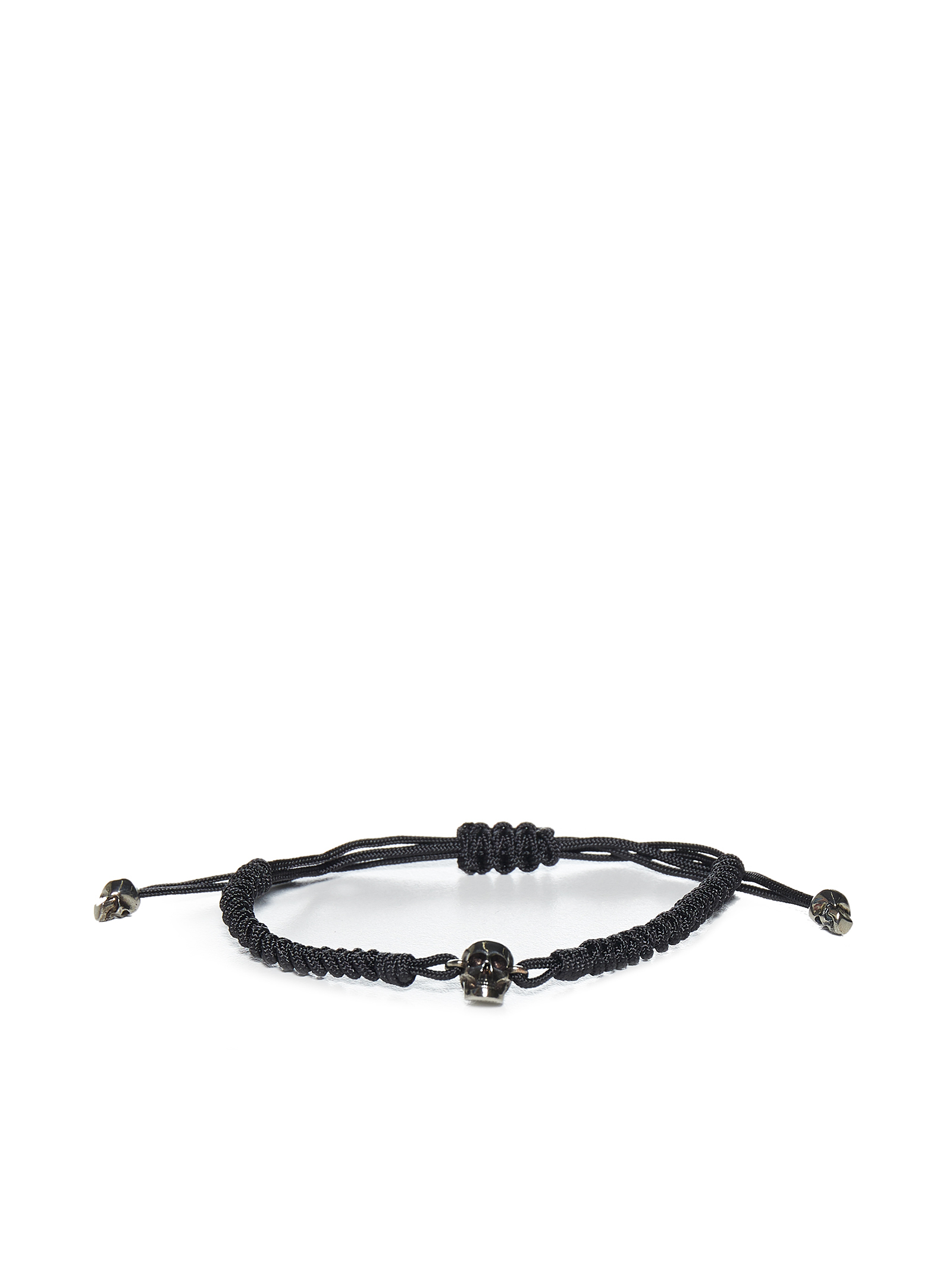 Braided Nylon Bracelet With Skull Decoration