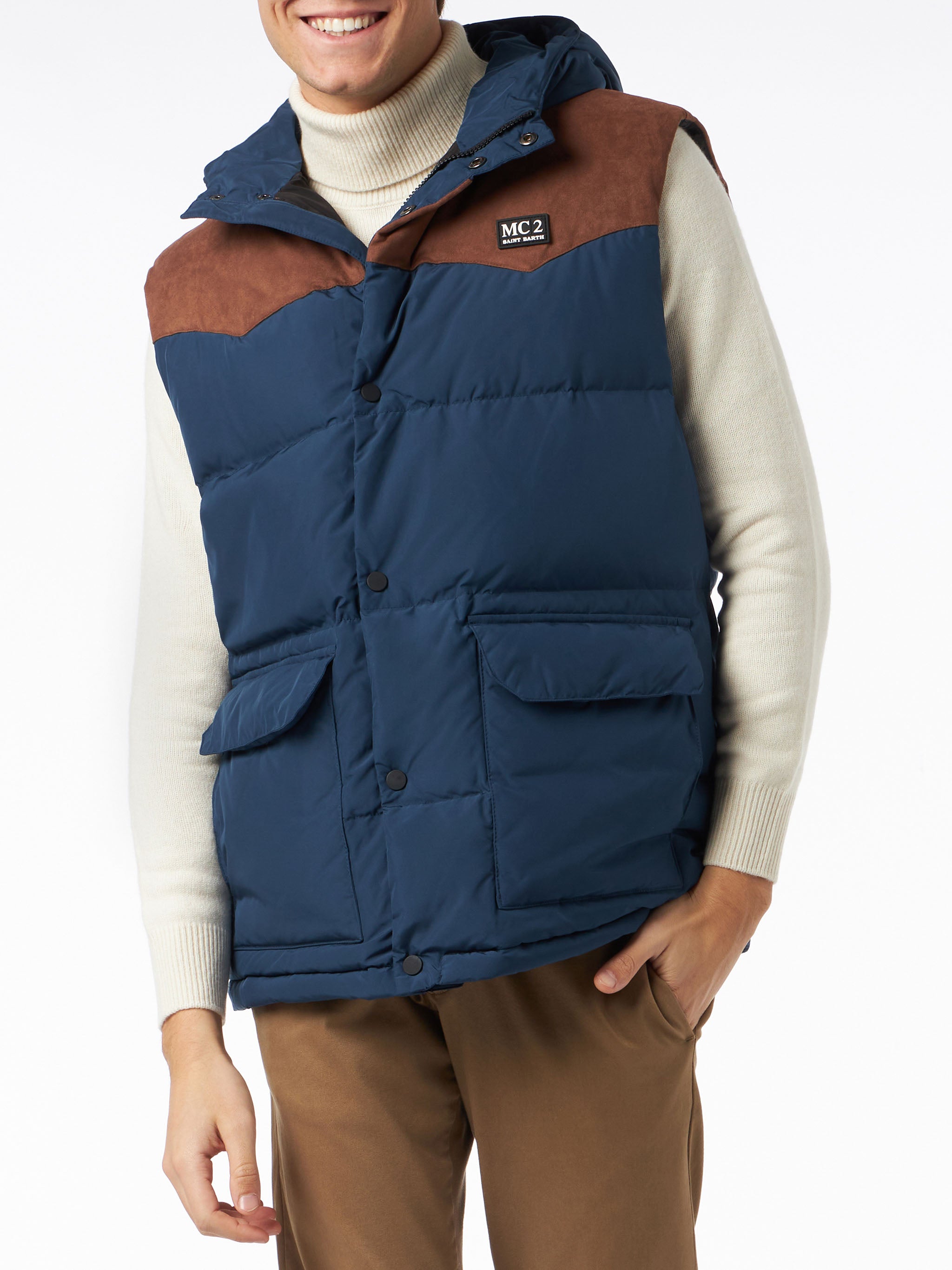 Man Blue Down Vest