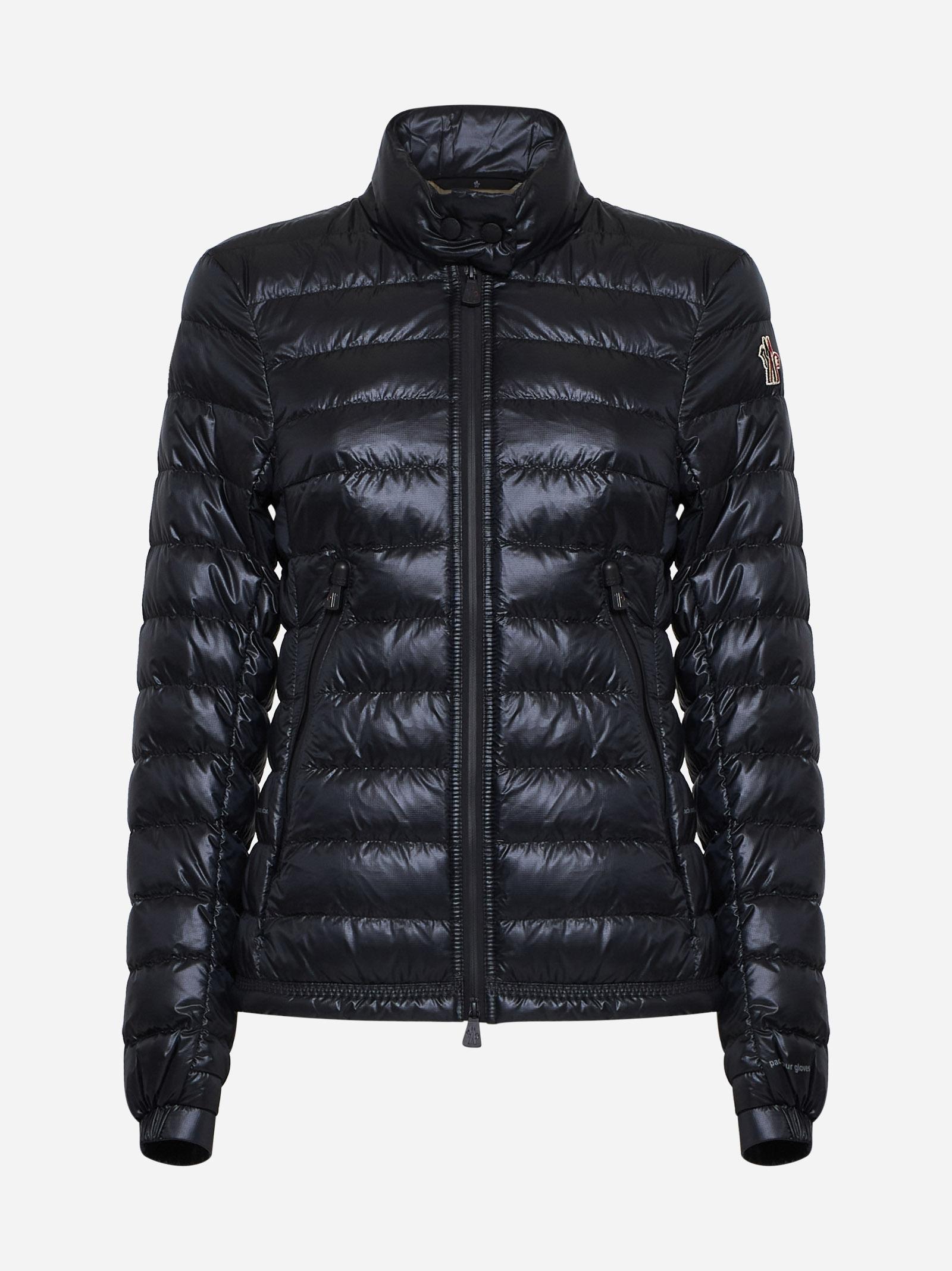 Shop Moncler Walibi Quilted Nylon Down Jacket In Nero