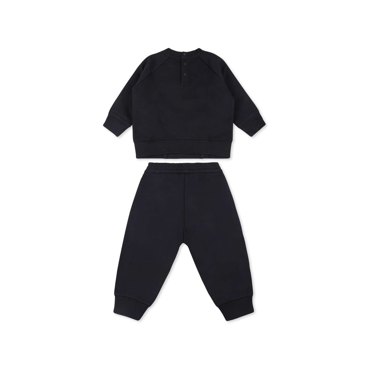 Emporio Armani Logo-embossed Regular-fit Cotton-jersey Tracksuit 6-26 Months In Blue