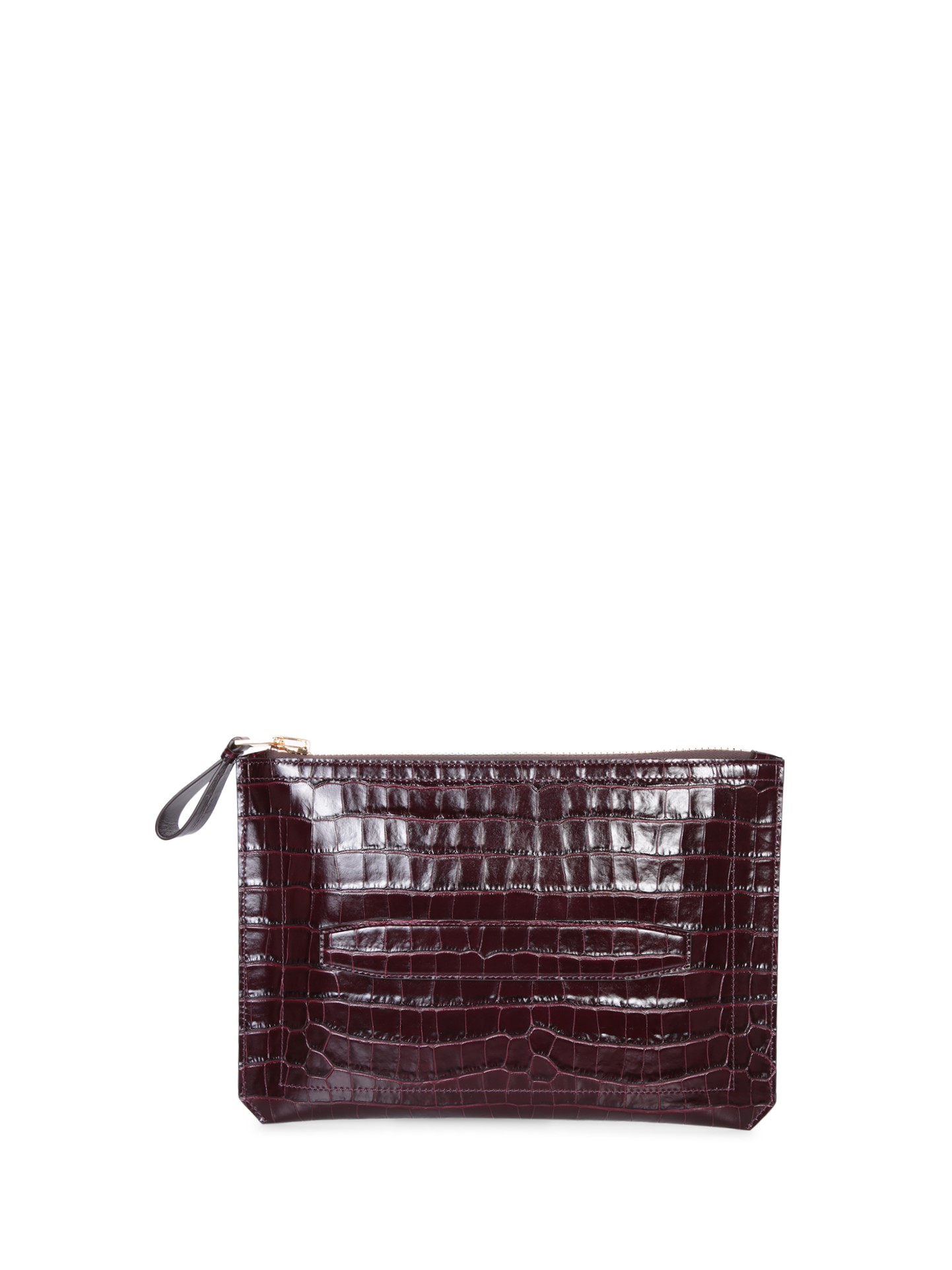 Buckley Small Croco Bordeaux Clutch