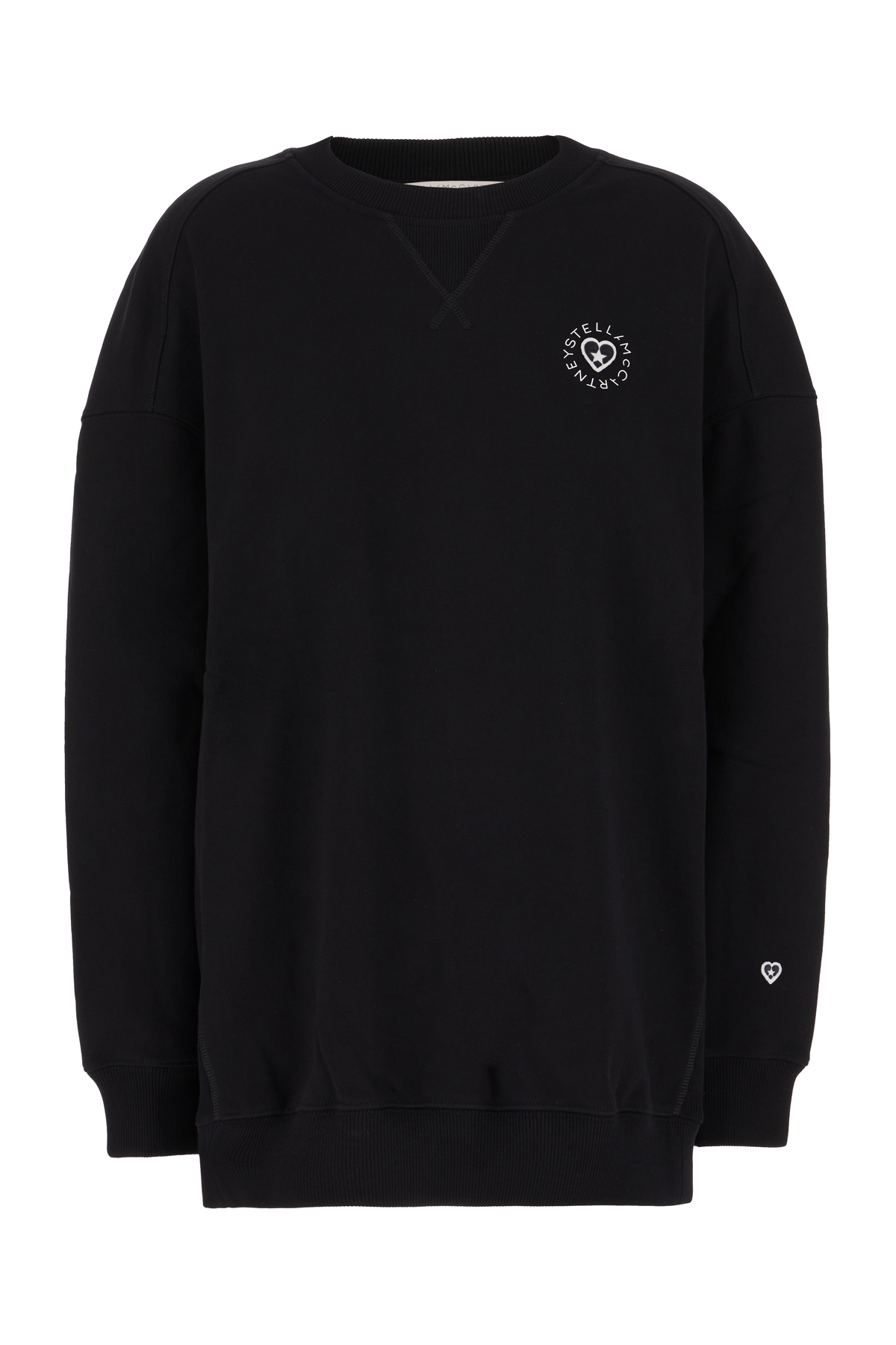 Black Cotton Oversize Sweatshirt