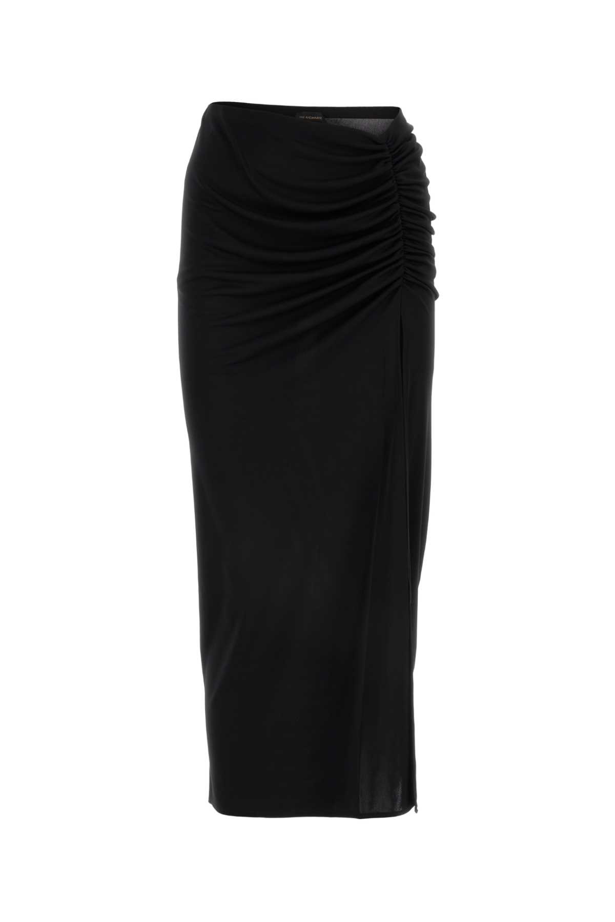 Black Stretch Jersey Paige Skirt