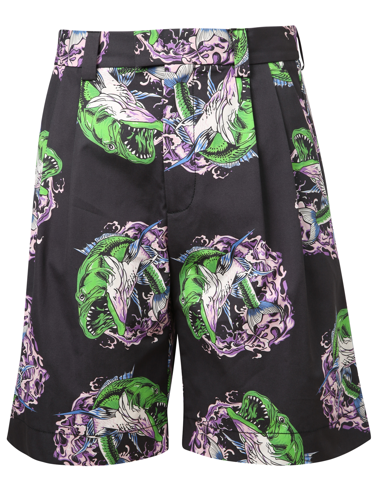 Graphic-print Straight-leg Shorts