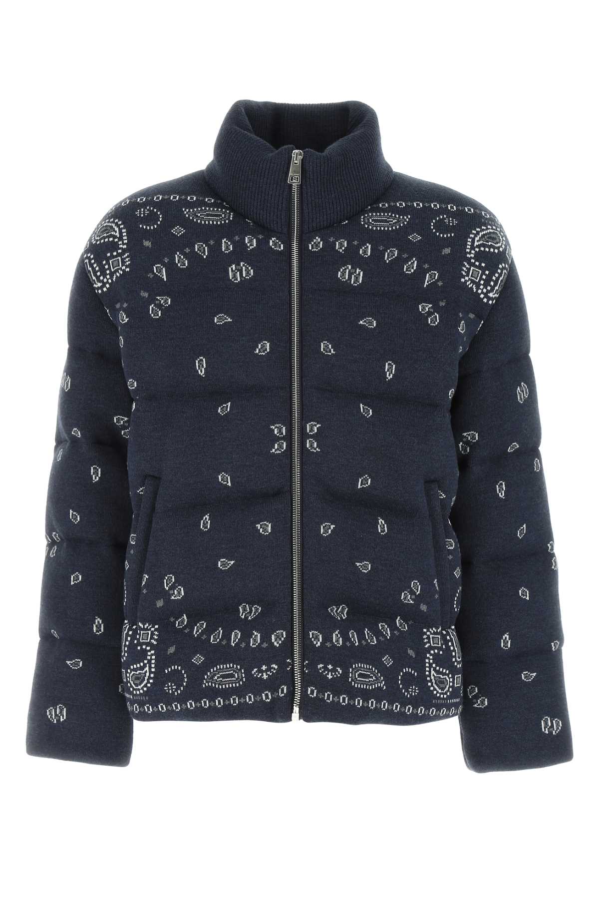 Embroidered Wool Bandana Down Jacket