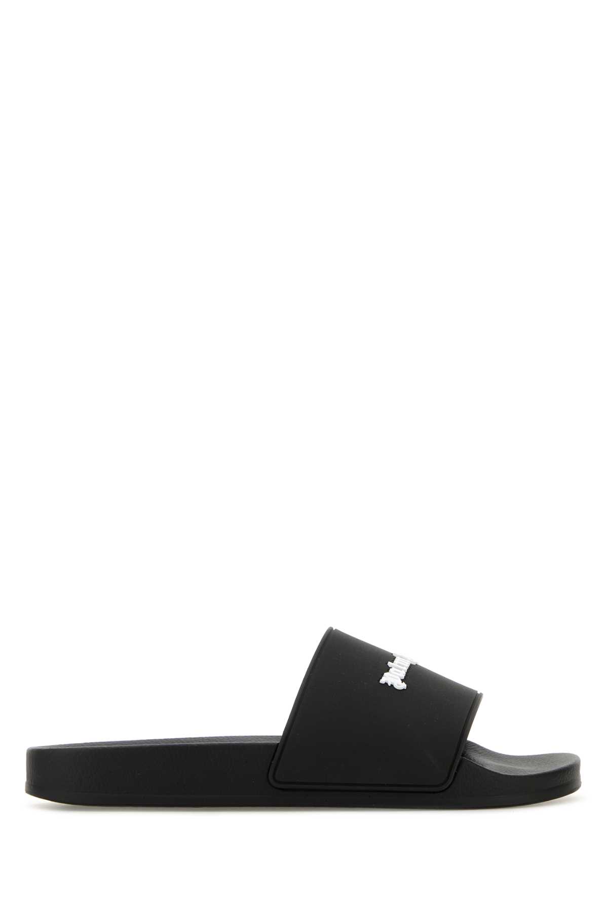 Palm Angels Black Rubber Slippers