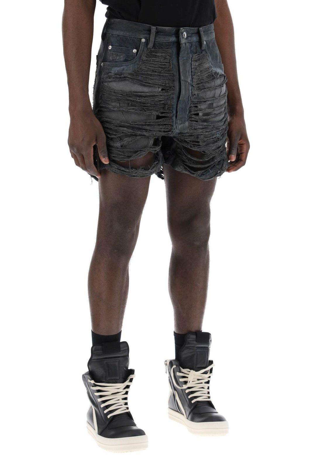 Geth Cut-off Distressed Shorts