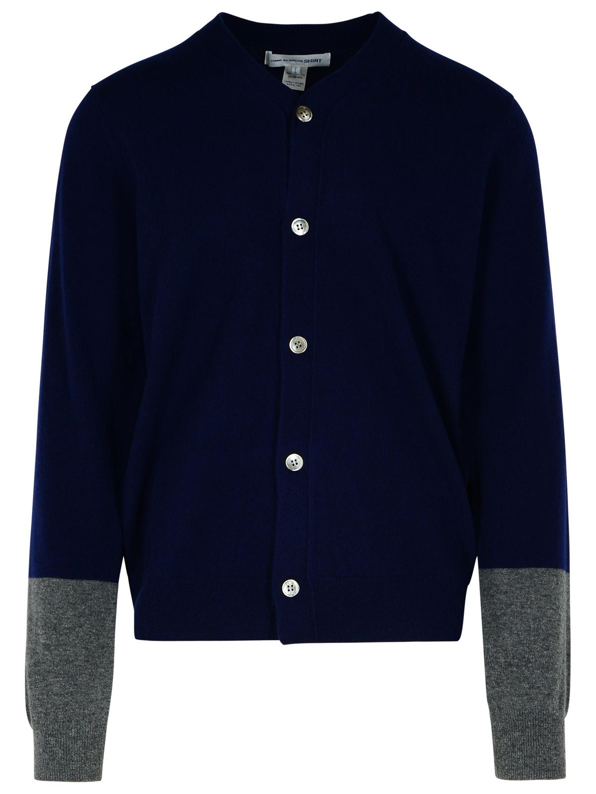 Navy Wool Cardigan