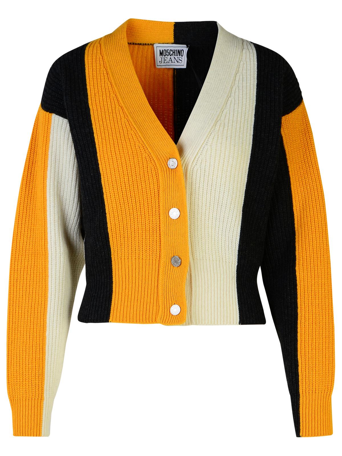 Multicolor Wool And Viscose Blend Striped Cardigan