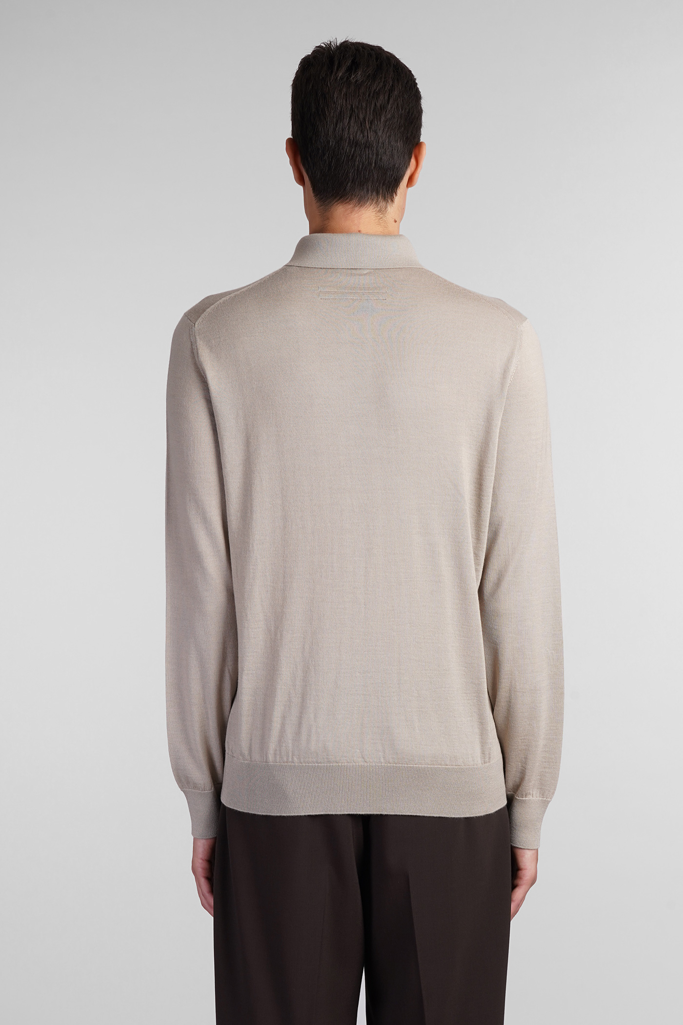 ZEGNA POLO IN BEIGE CASHMERE 