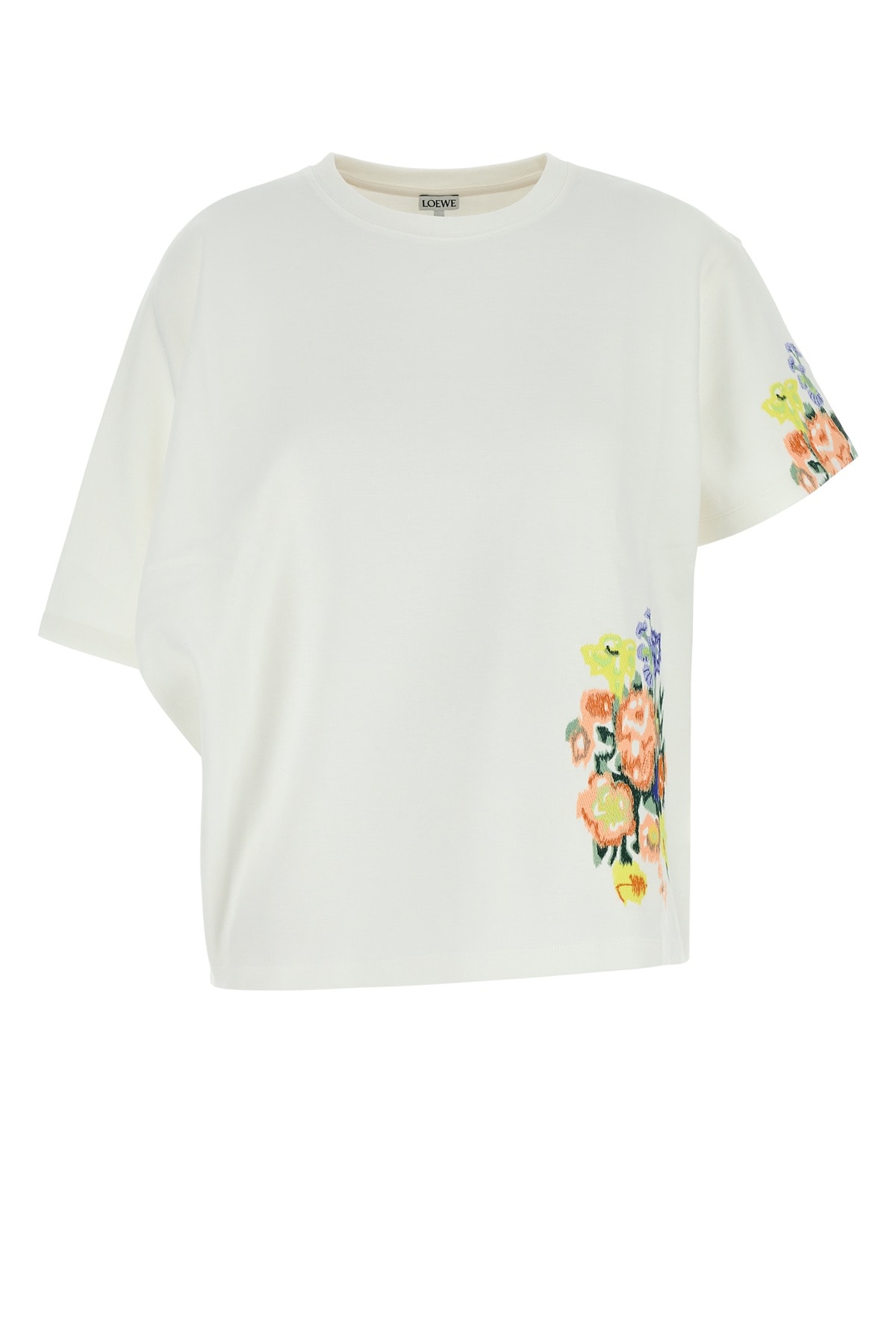 Embroidered Draped T-shirt