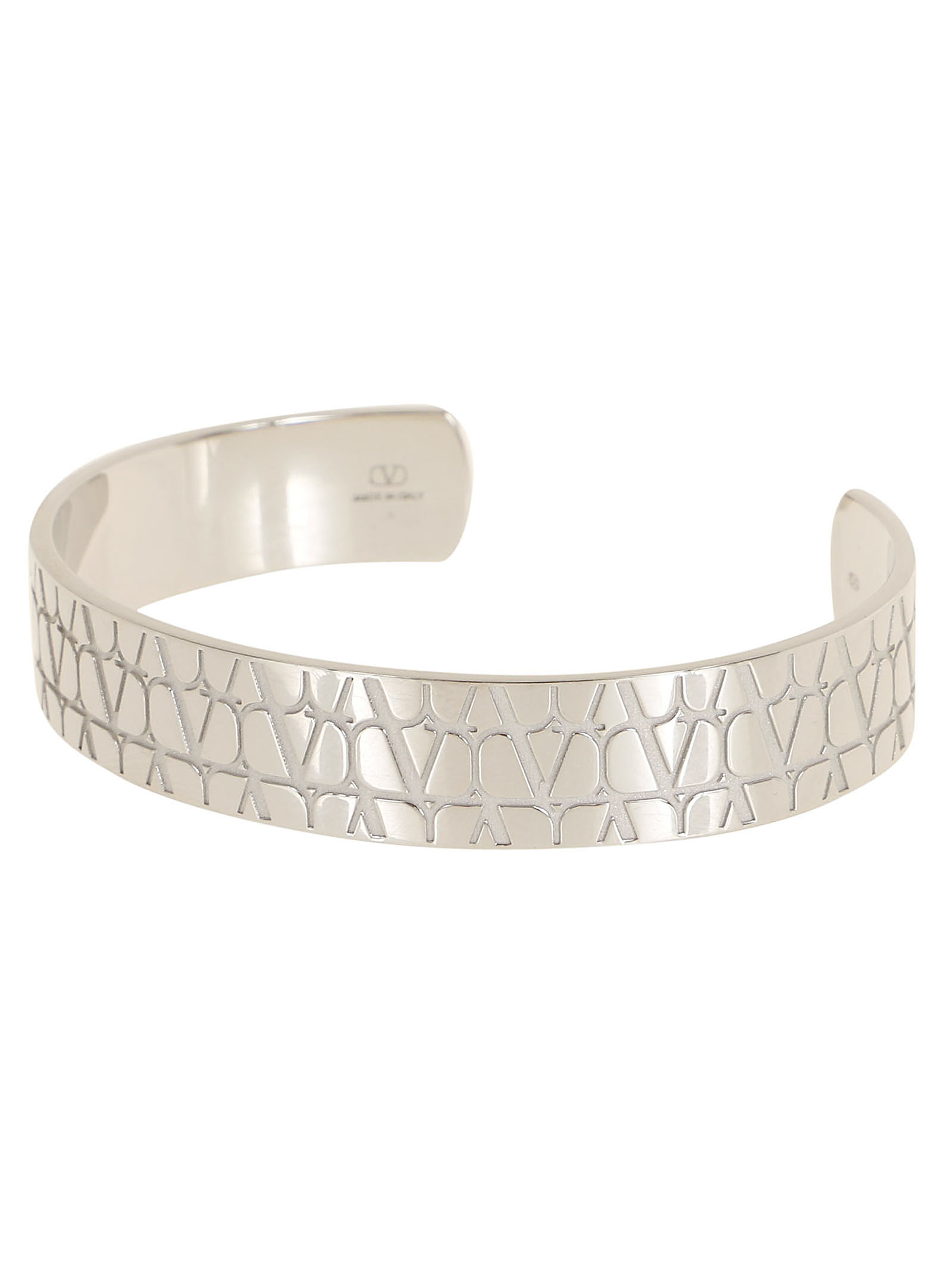 Silver Metal Vlogo Bracelet