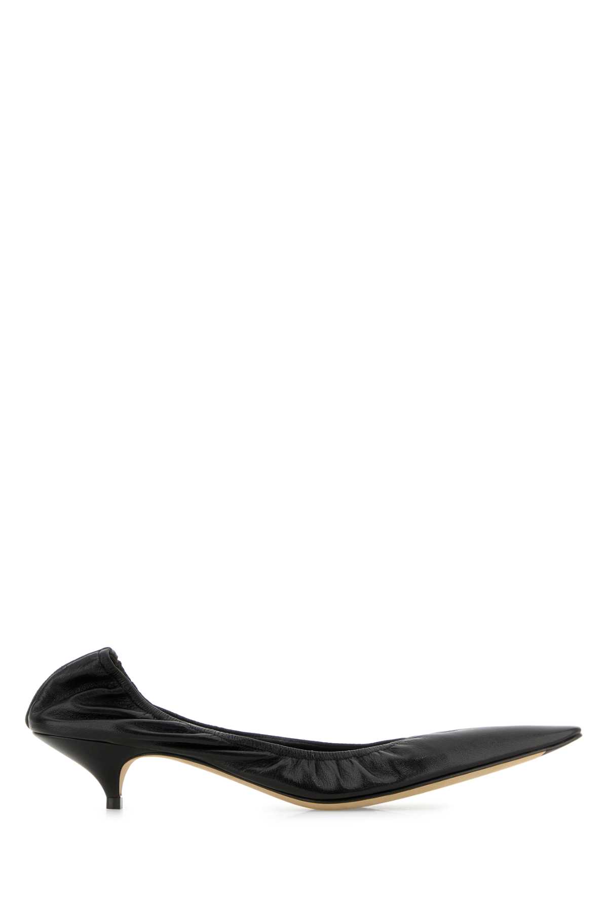 Black Leather Liisa Knitten Pumps