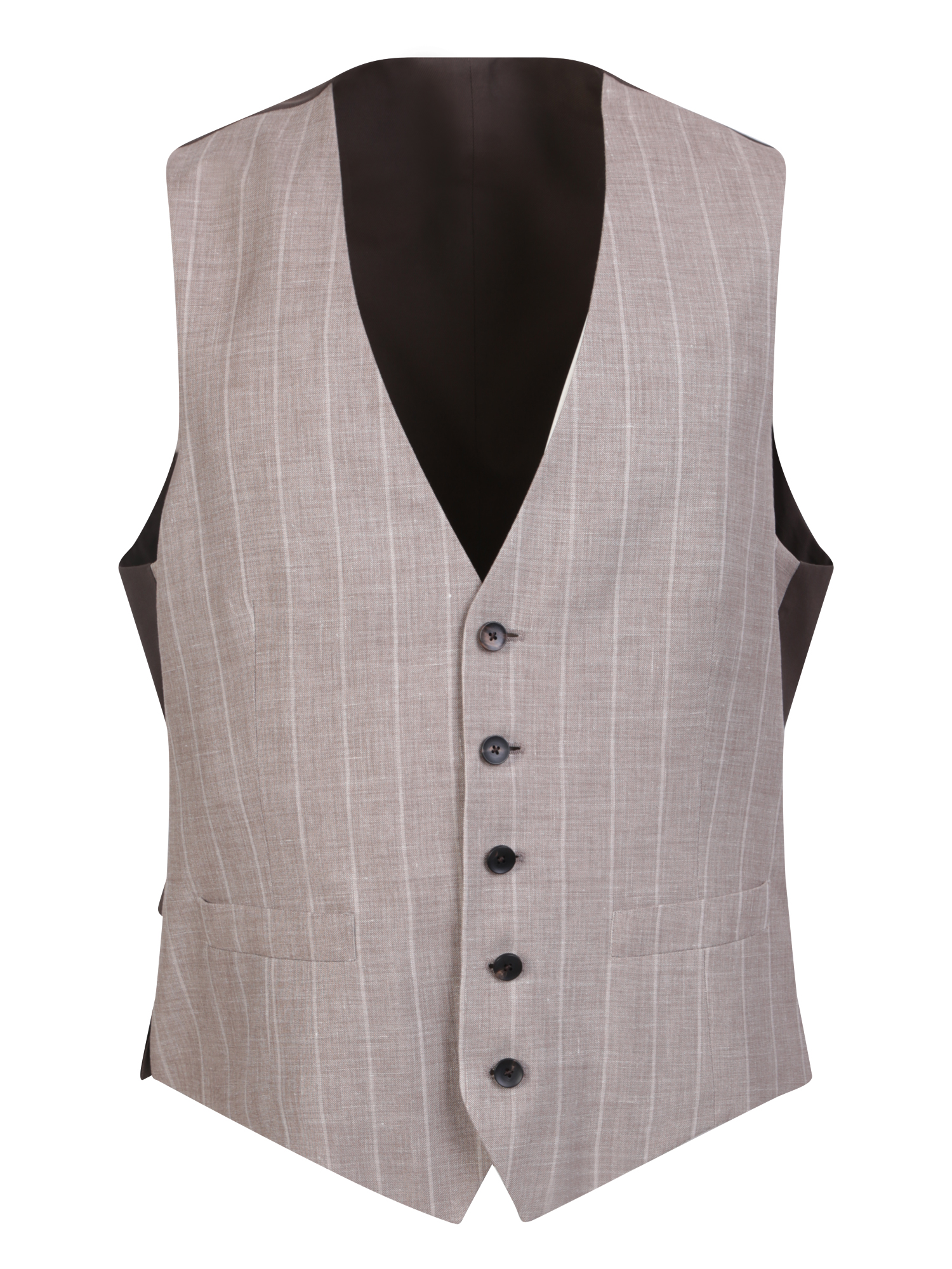 Brown Striped Waistcoat