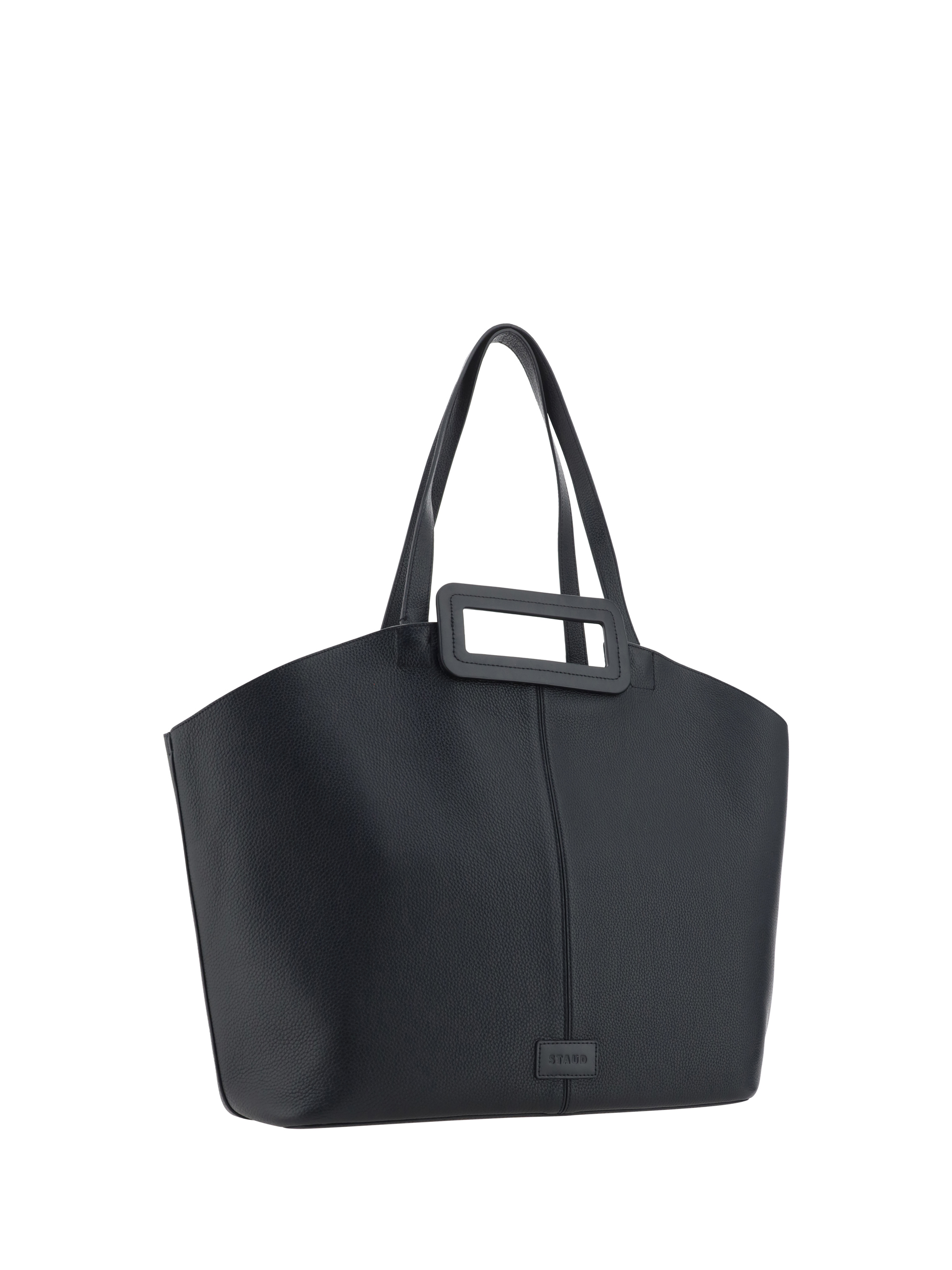 Shop Staud Grande Shoulder Bag In Black