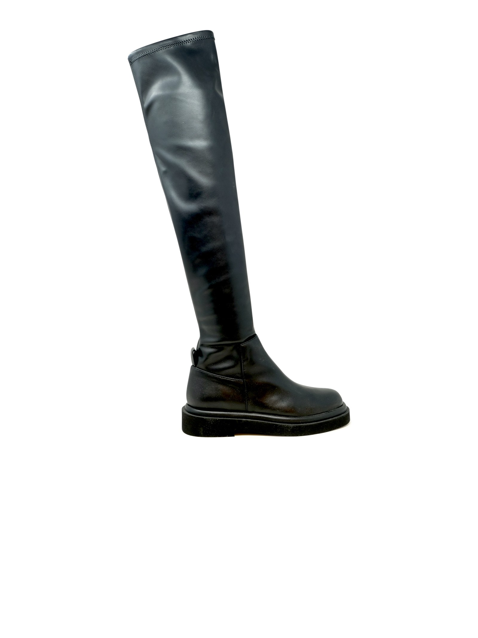 Paloma Barceló Paloma Barcelo Black Leather Over The Knee Kenda Boots