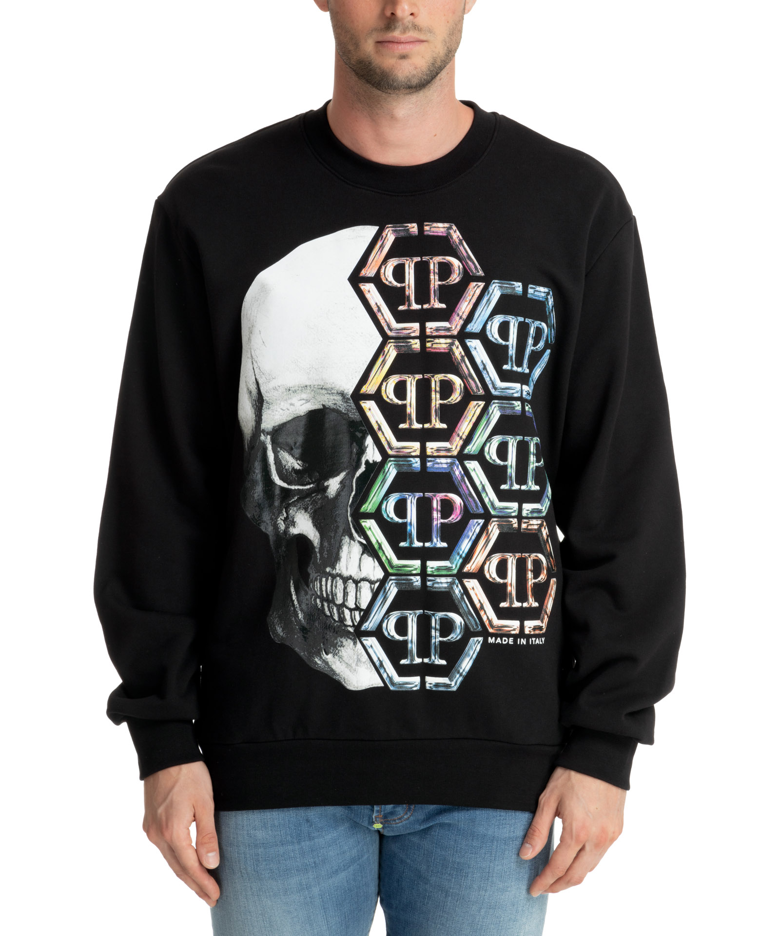 Skull And Plein Cotton Sweatshirt