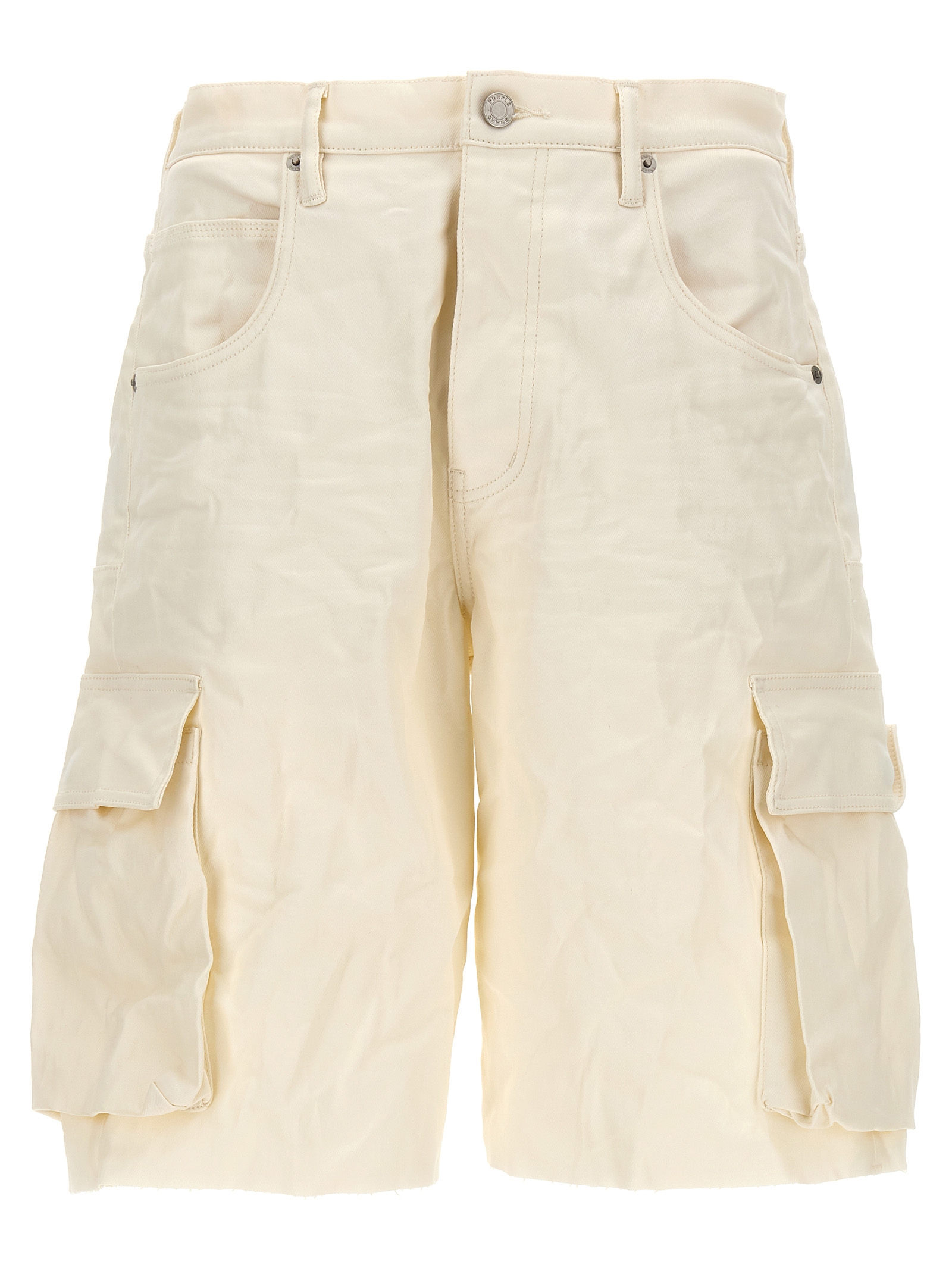 high Shine Cargo Bermuda Shorts