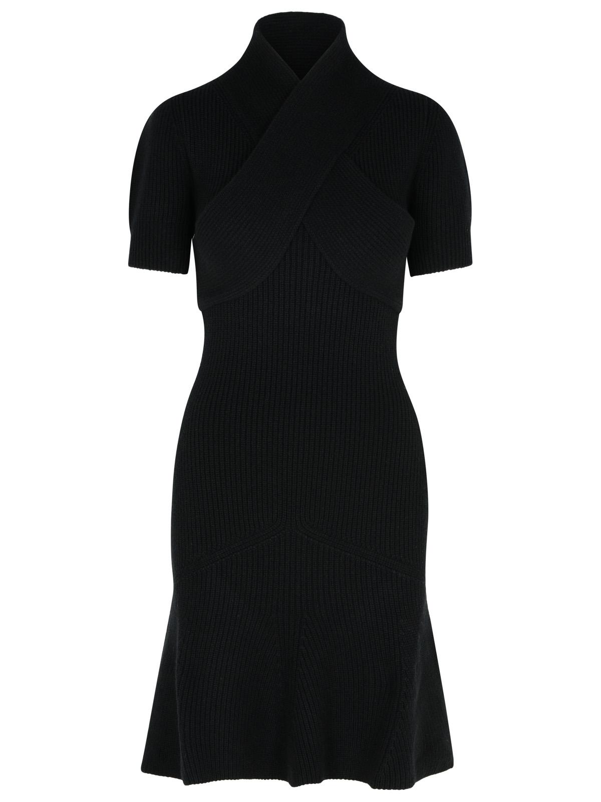 Black Merino Wool Blend Dress