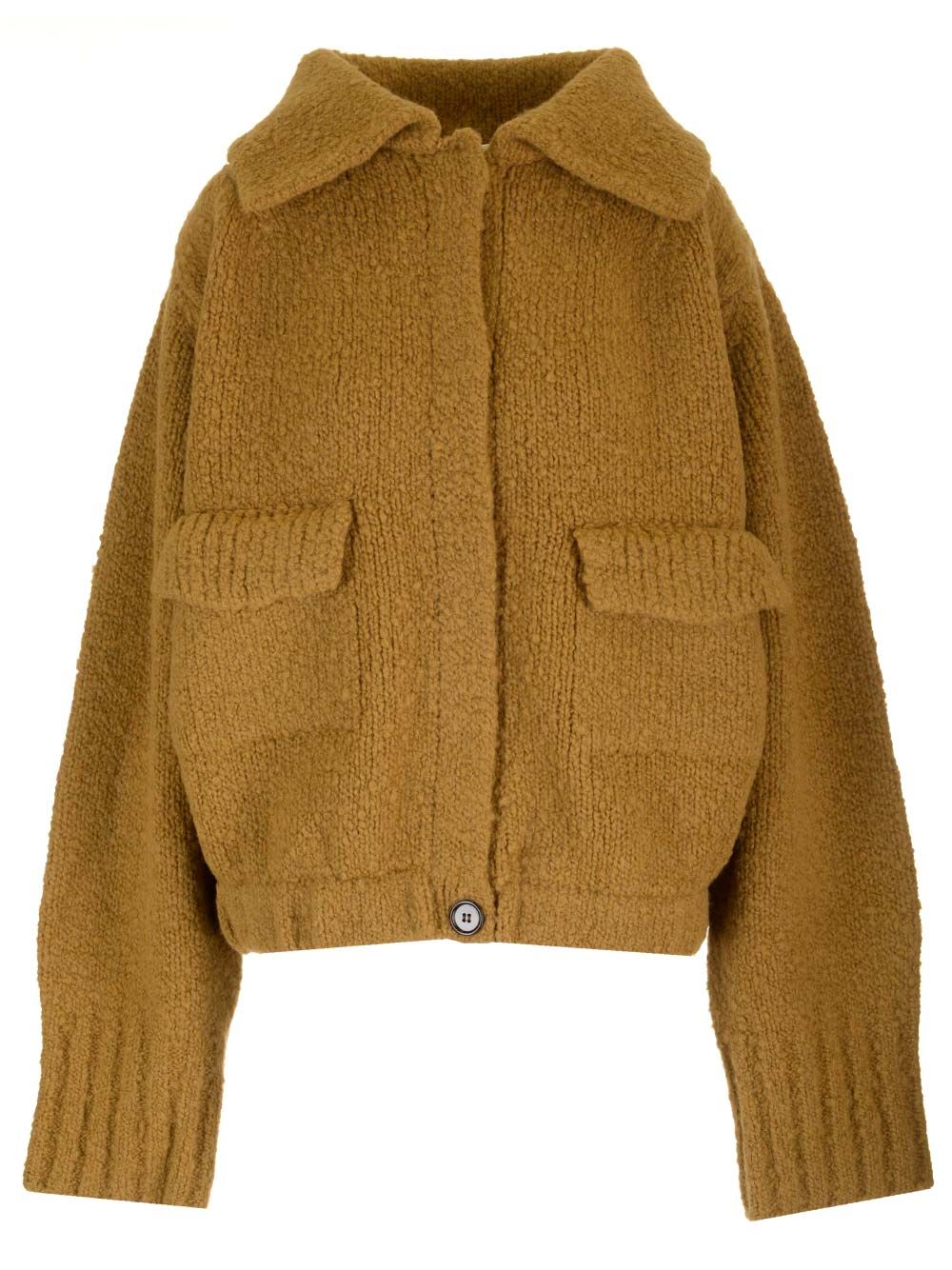 Camel Wool Cardi-jacket