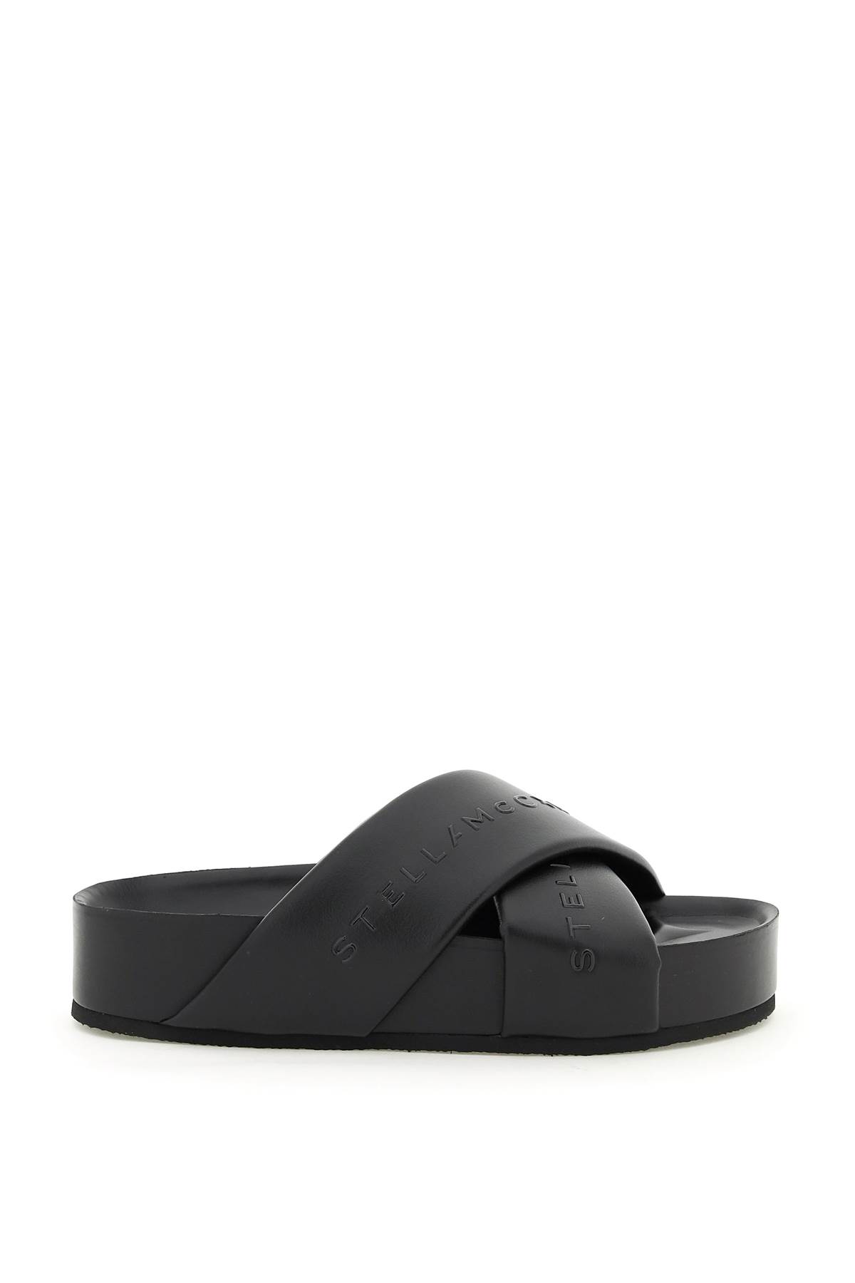 Padded Faux Leather Slides