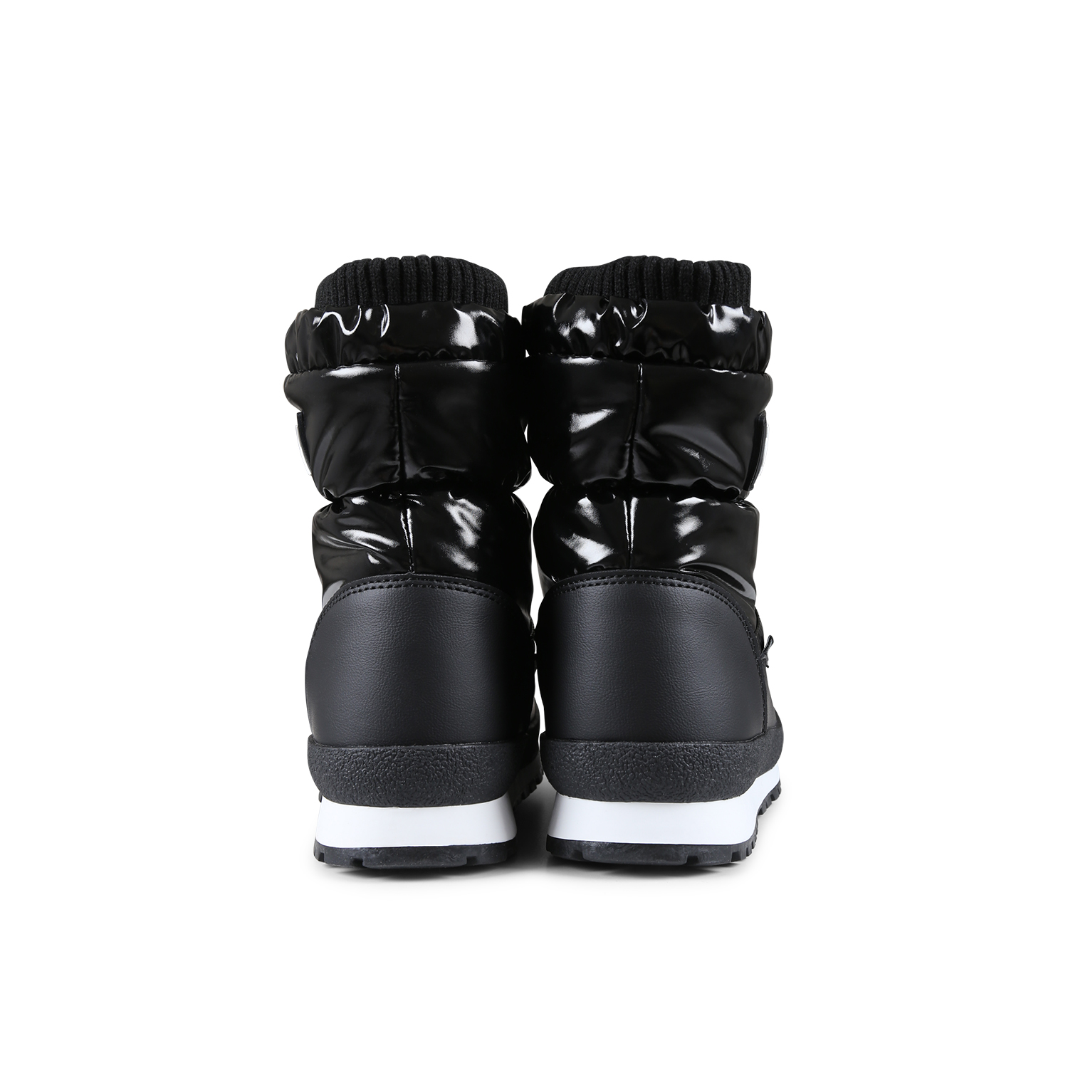 Calvin Klein Black Snow Boots For Kids With Logo In Black