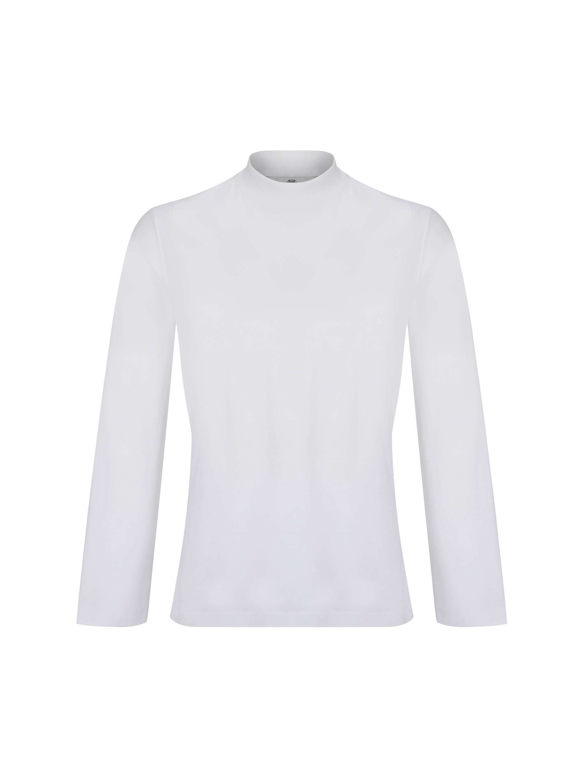 Long-sleeve Cotton Jersey Chimney Neck T-shirt