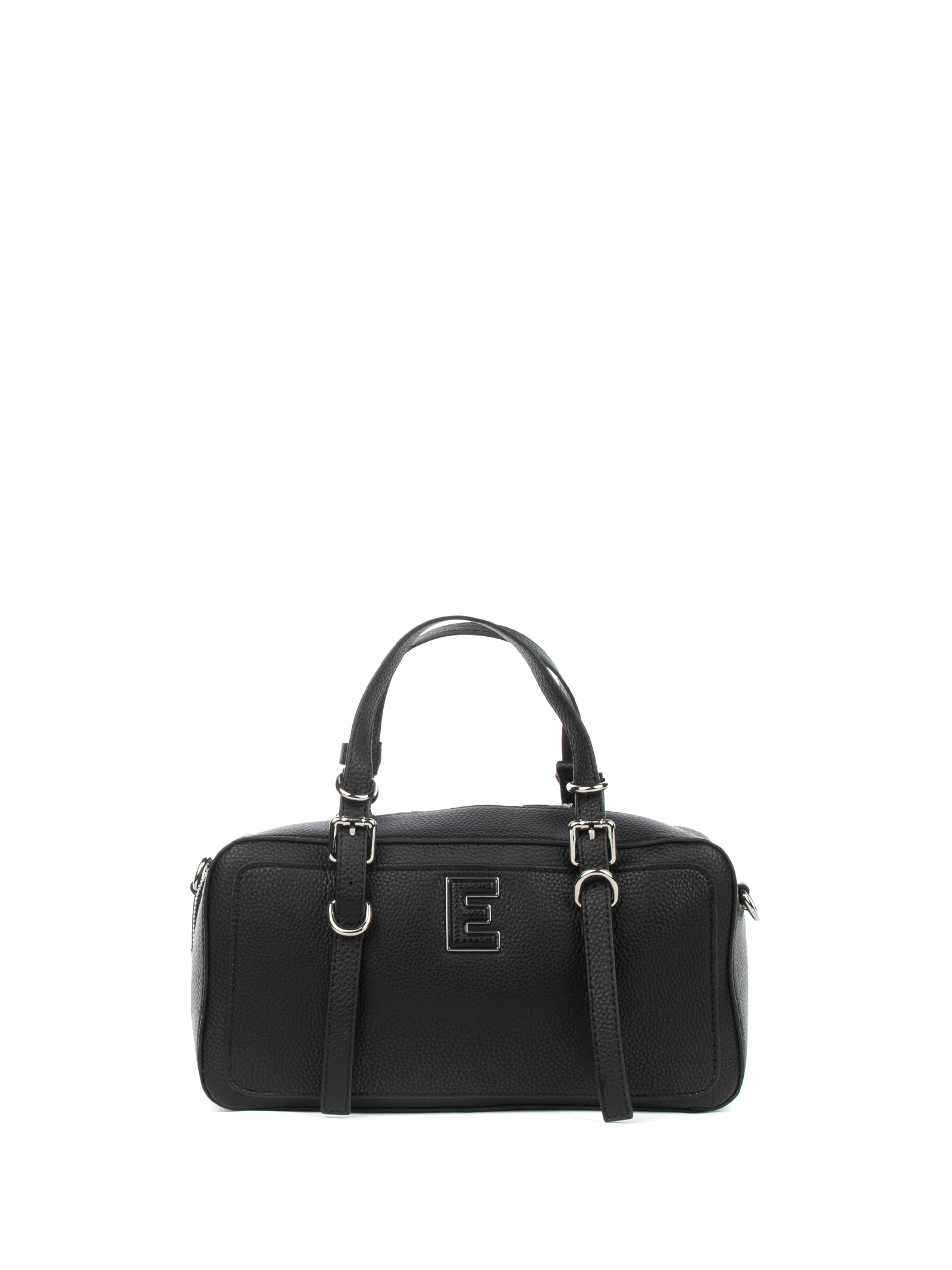 Handbag And Shoulder Bag In Black Eco Leather