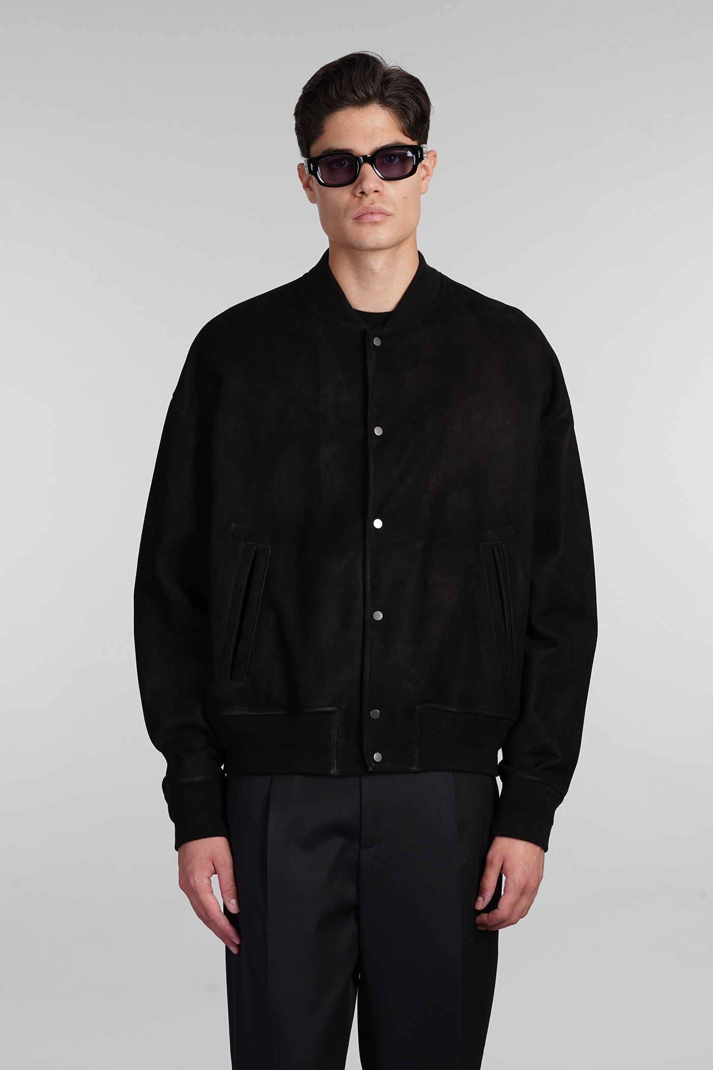 Bomber In Black Leather