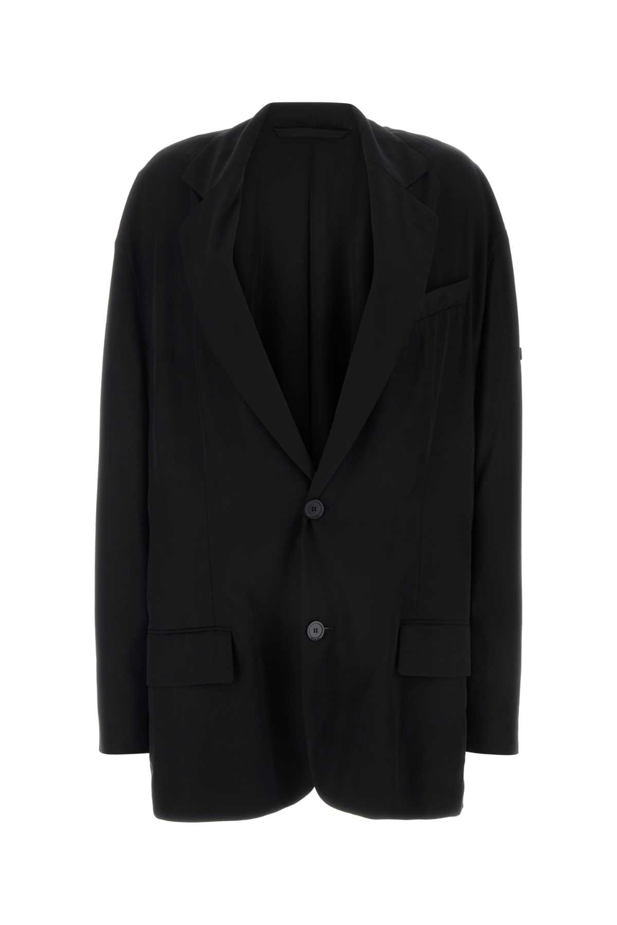 Black Jersey Oversize Blazer