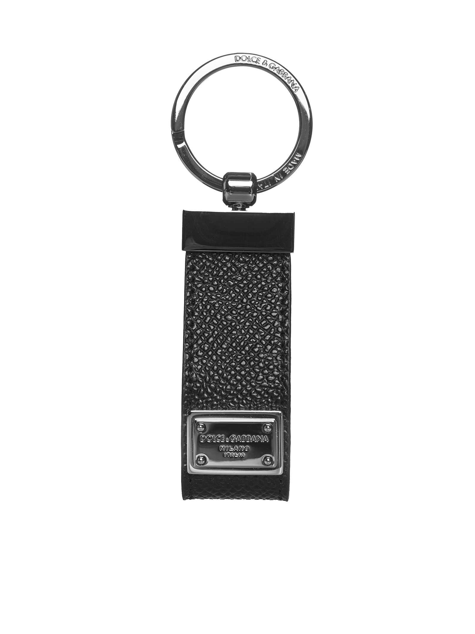 Black Leather Dauphine Keyring