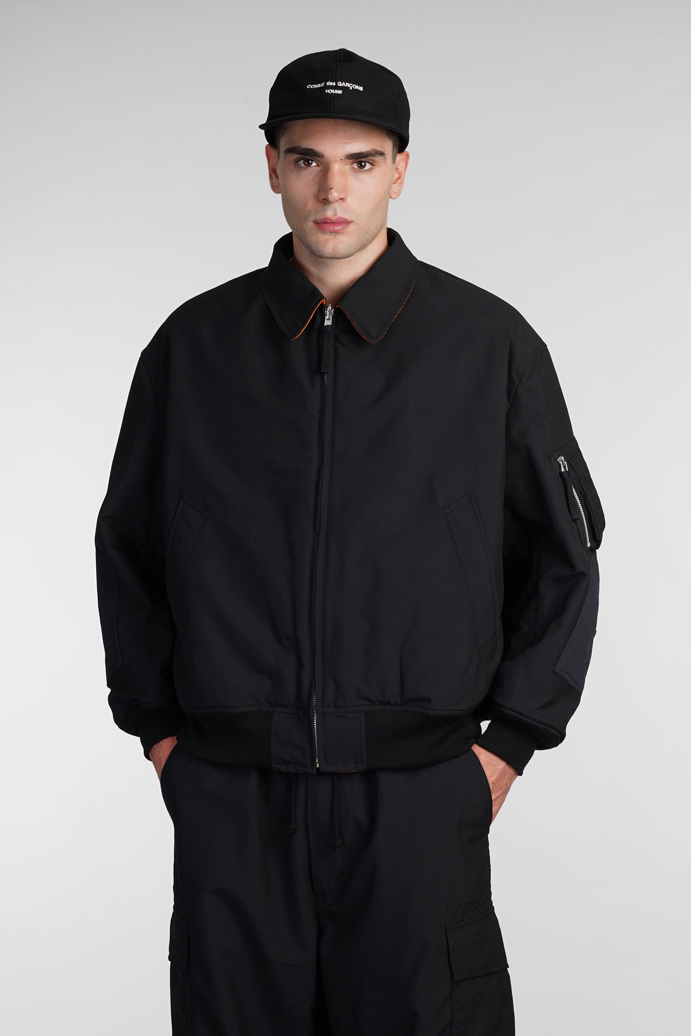 Bomber In Black Wool