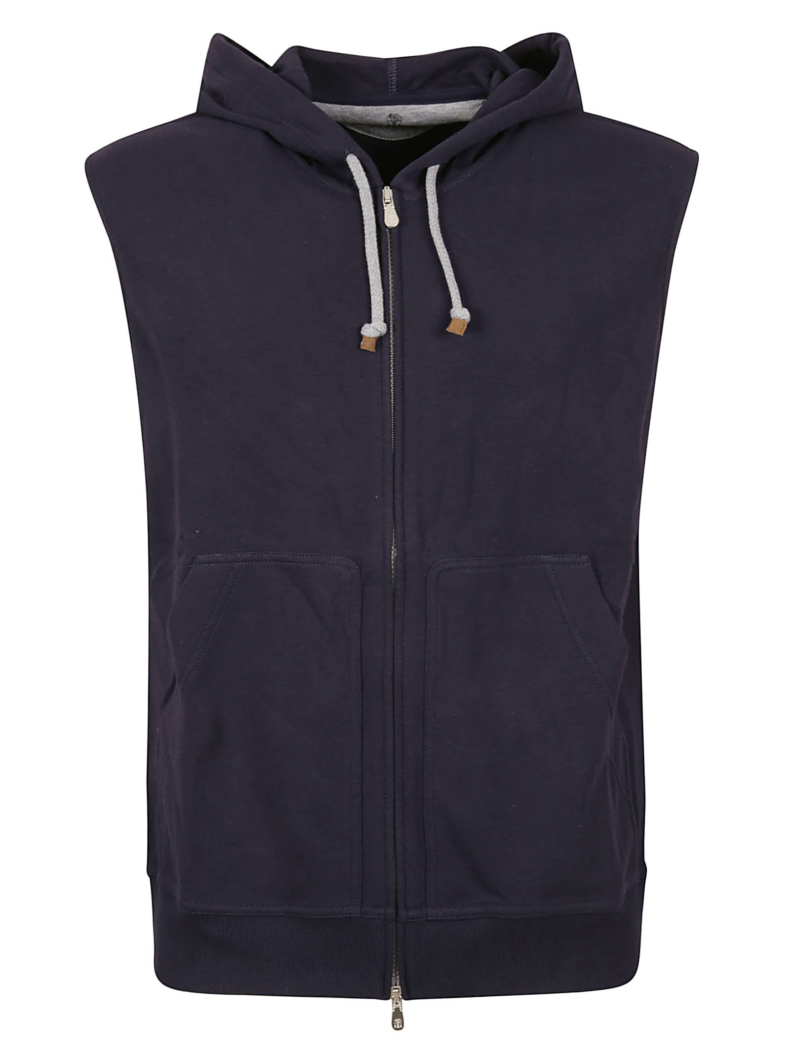 Hooded Zipped Gilet