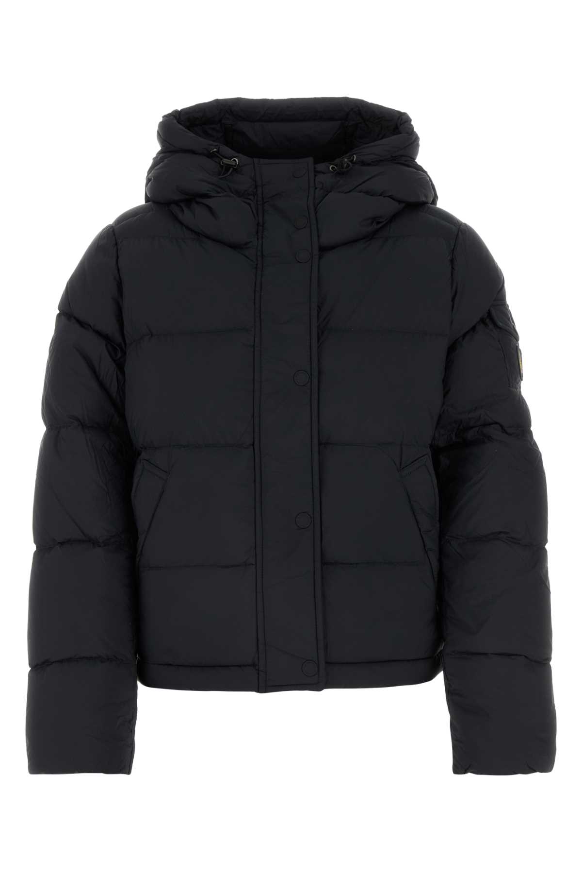 Black Nylon Braffy Down Jacket