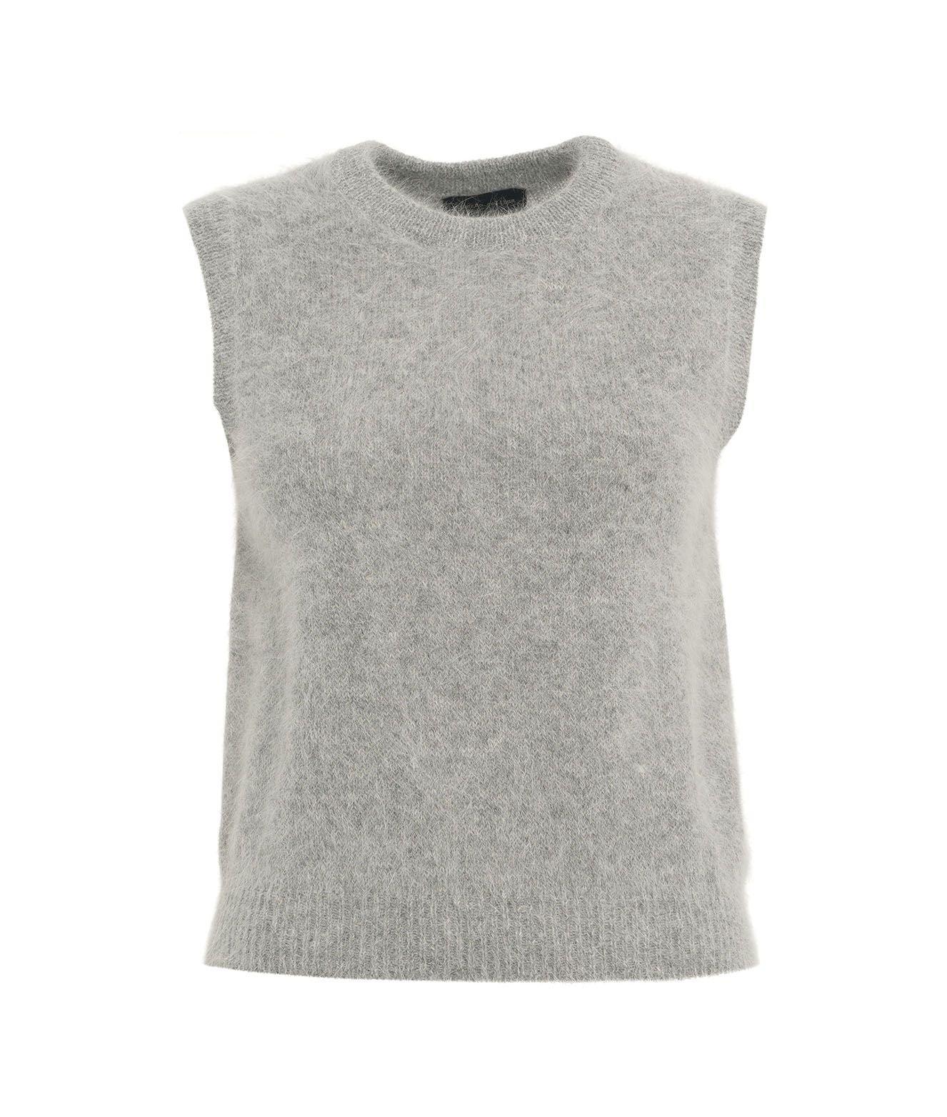 Crewneck Knit Tank Top