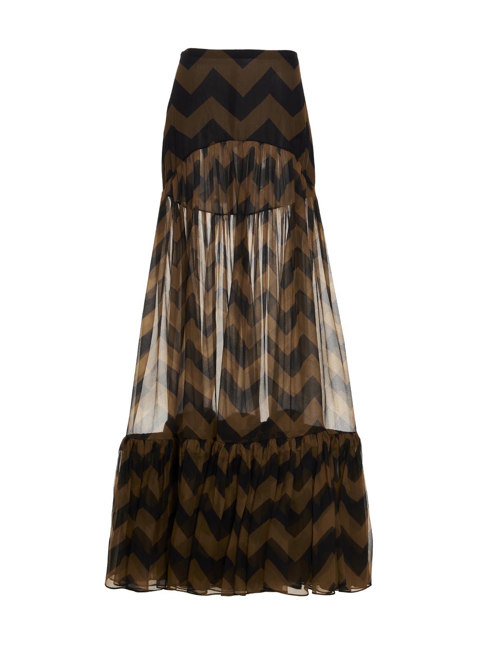 Chevron Long Skirt