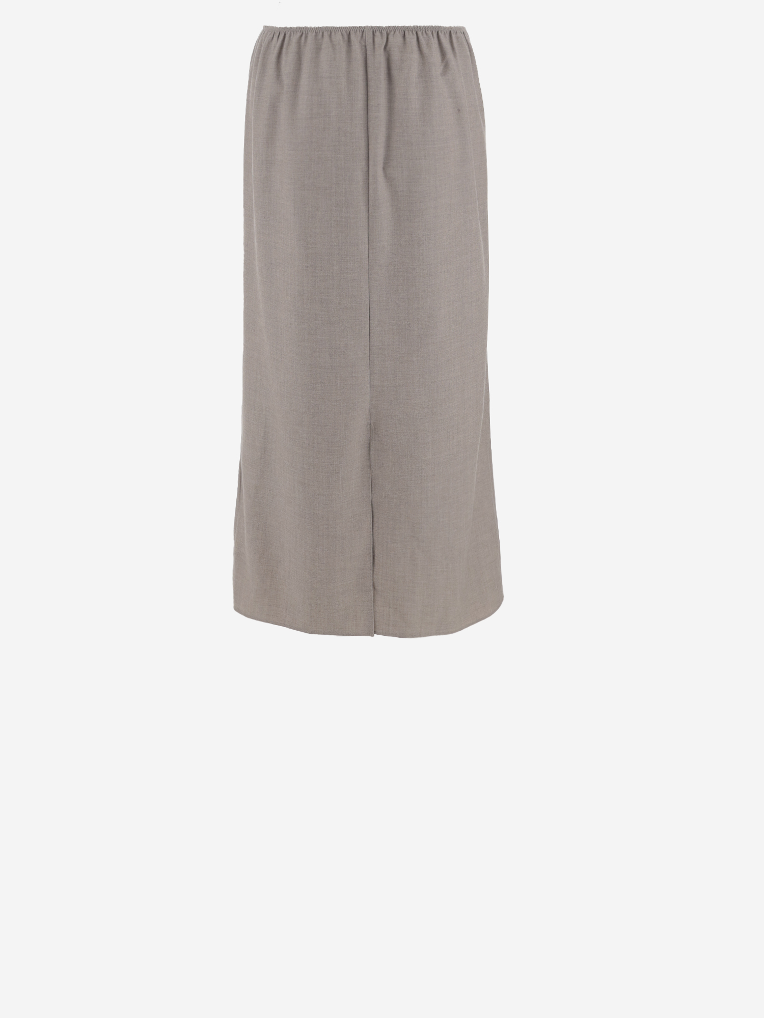 Shop Carven Stretch Wool Blend Skirt In Beige