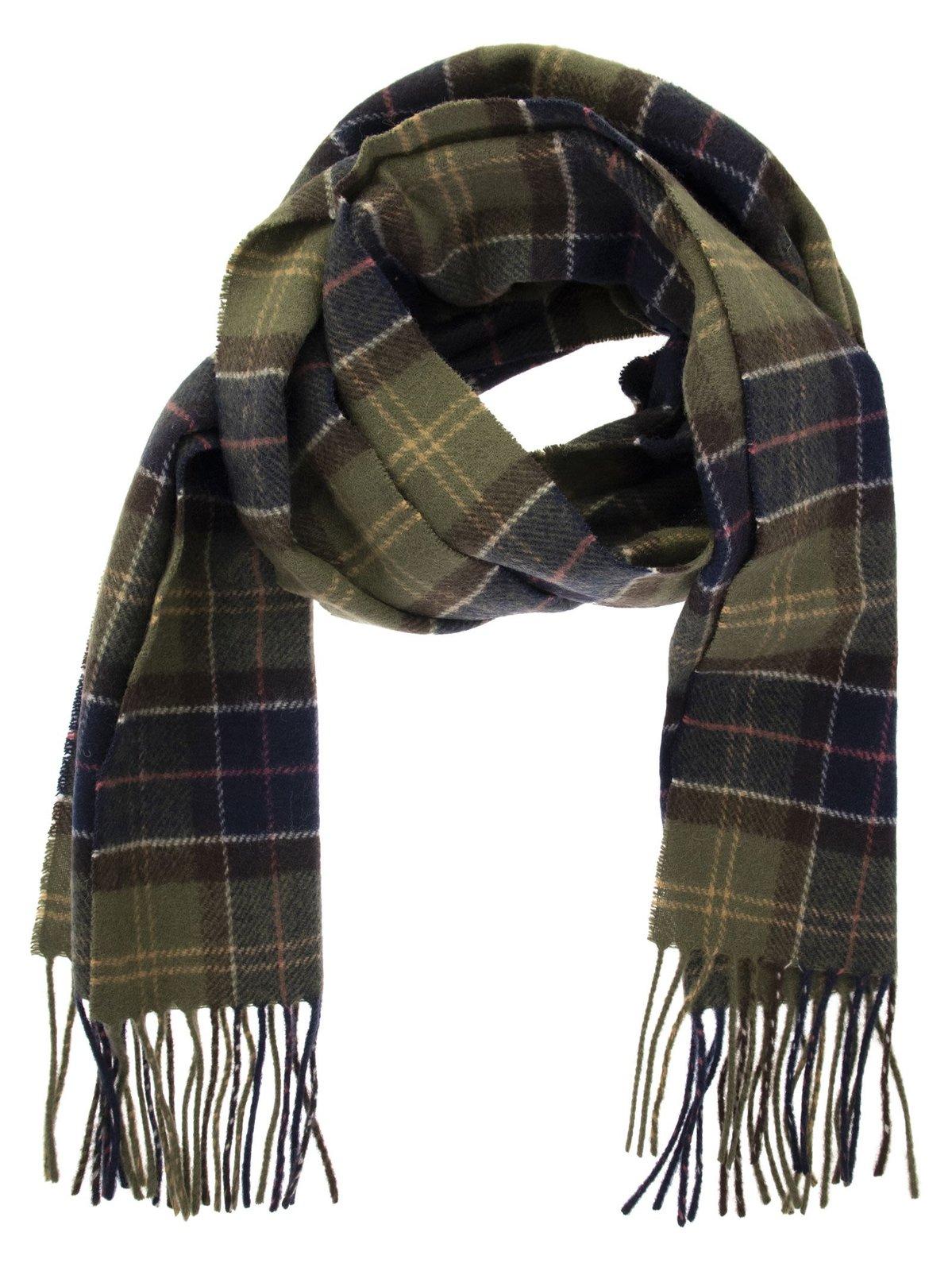 Tartan Checked Fringe Scarf