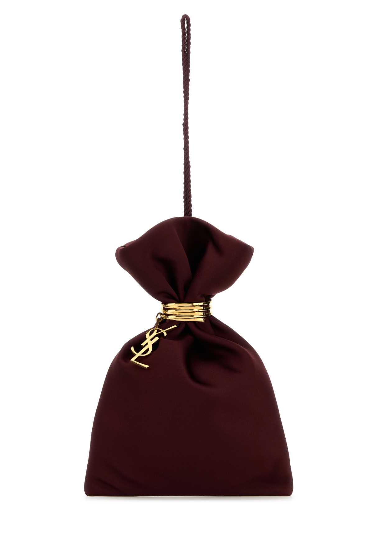 Burgundy Satin Handbag