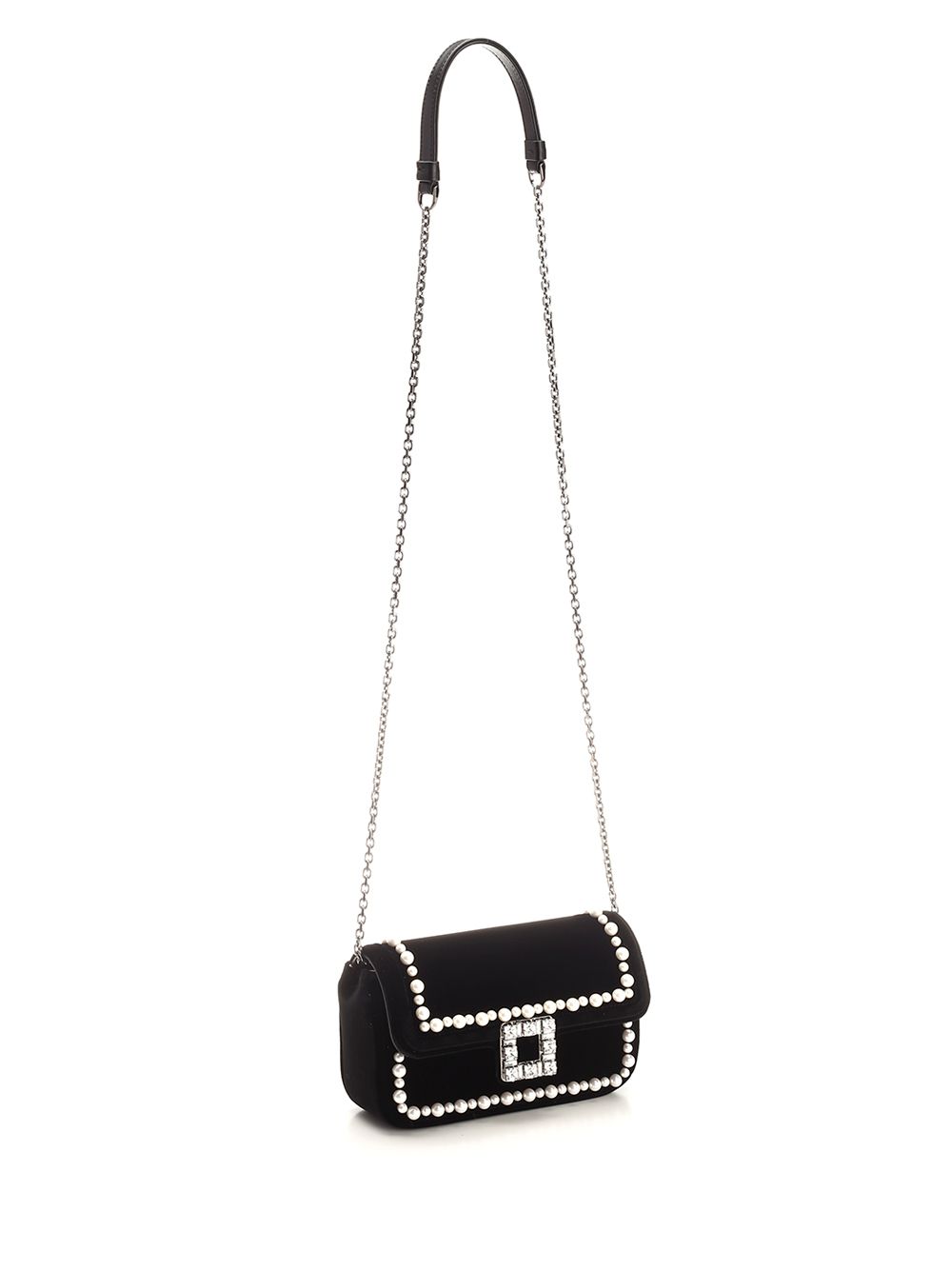 Shop Roger Vivier Jeu De Fille Clutch Bag In Black