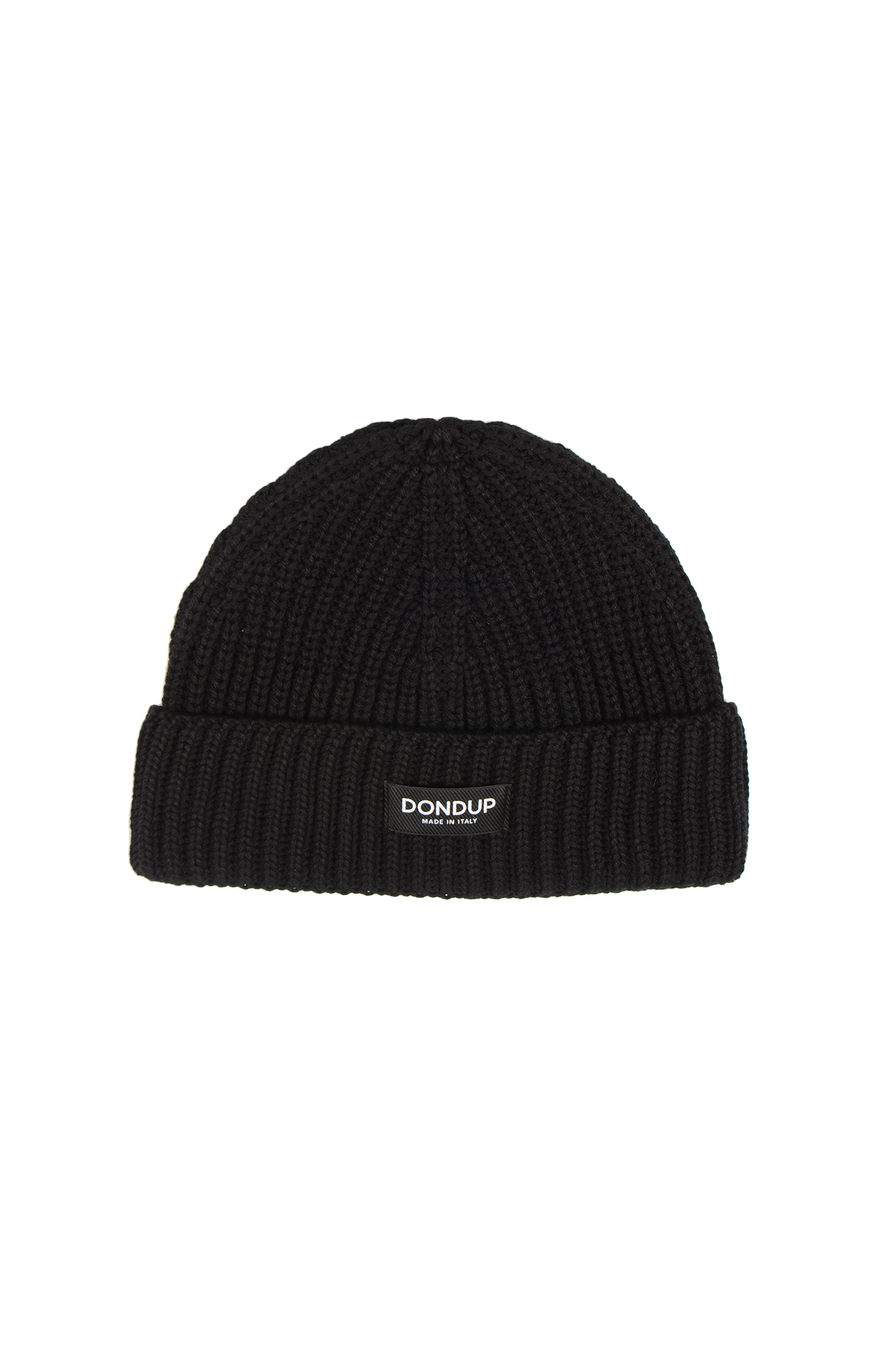 Logo Patch Ribbed Beanie